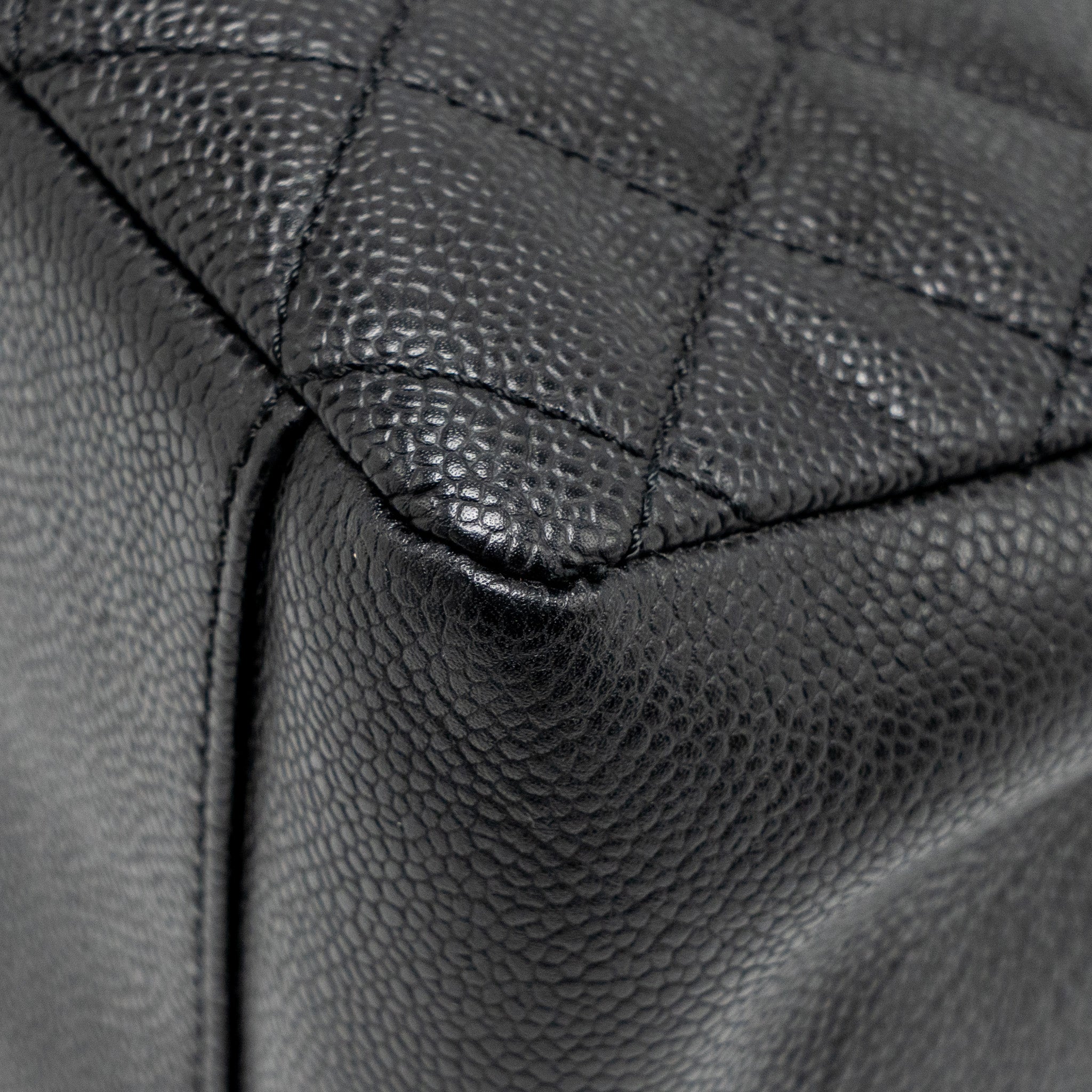 CHANEL GRAND SHOPPING TOTE BAG CAVIAR BLACK GHW