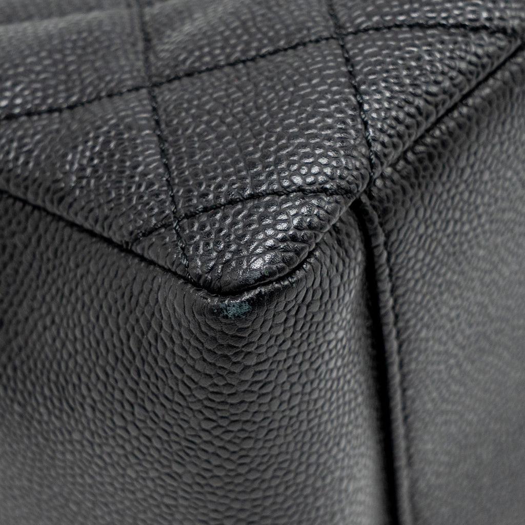 CHANEL GRAND SHOPPING TOTE BAG CAVIAR BLACK GHW