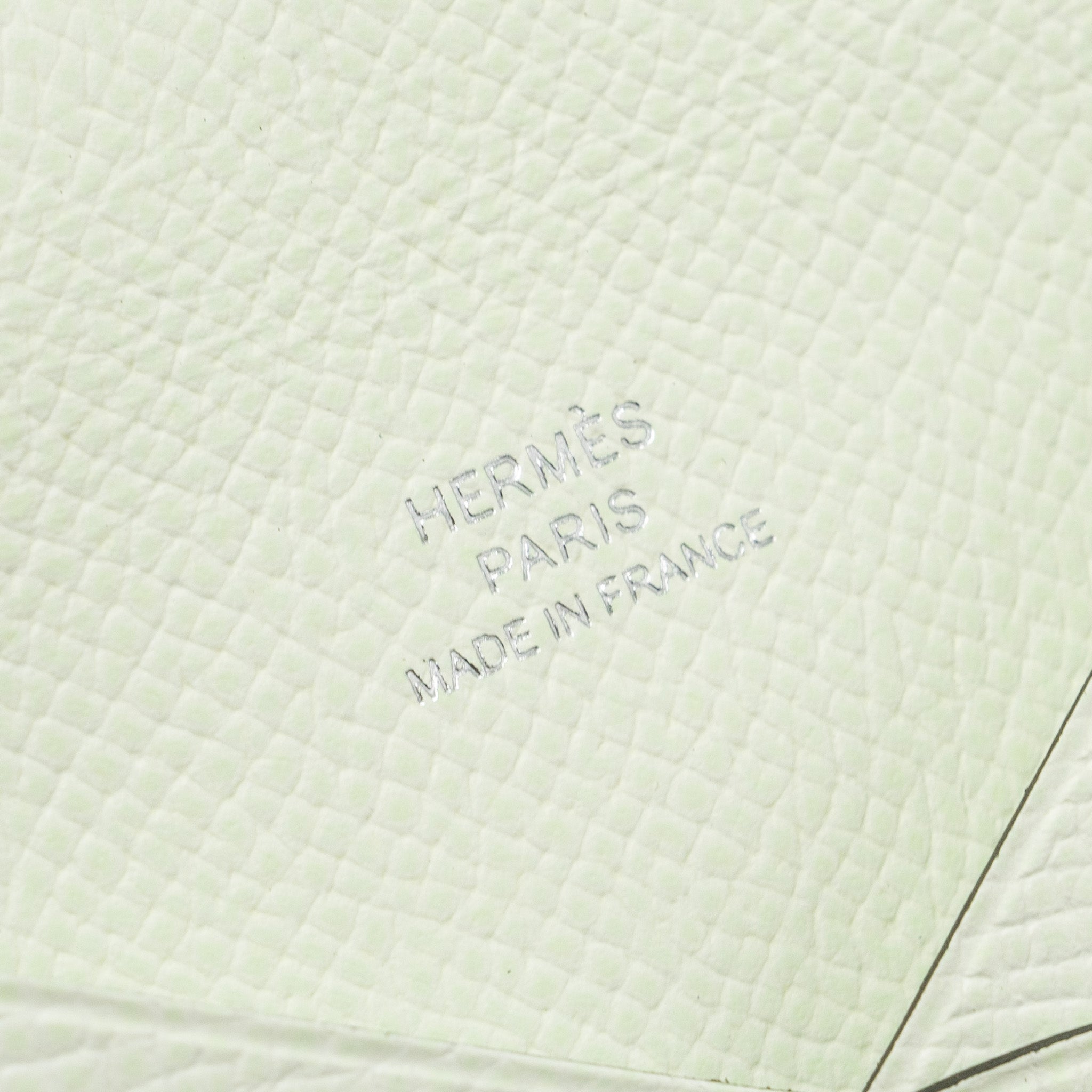 HERMES CALVI CARD HOLDER EPSOM VERT FIZZ SHW