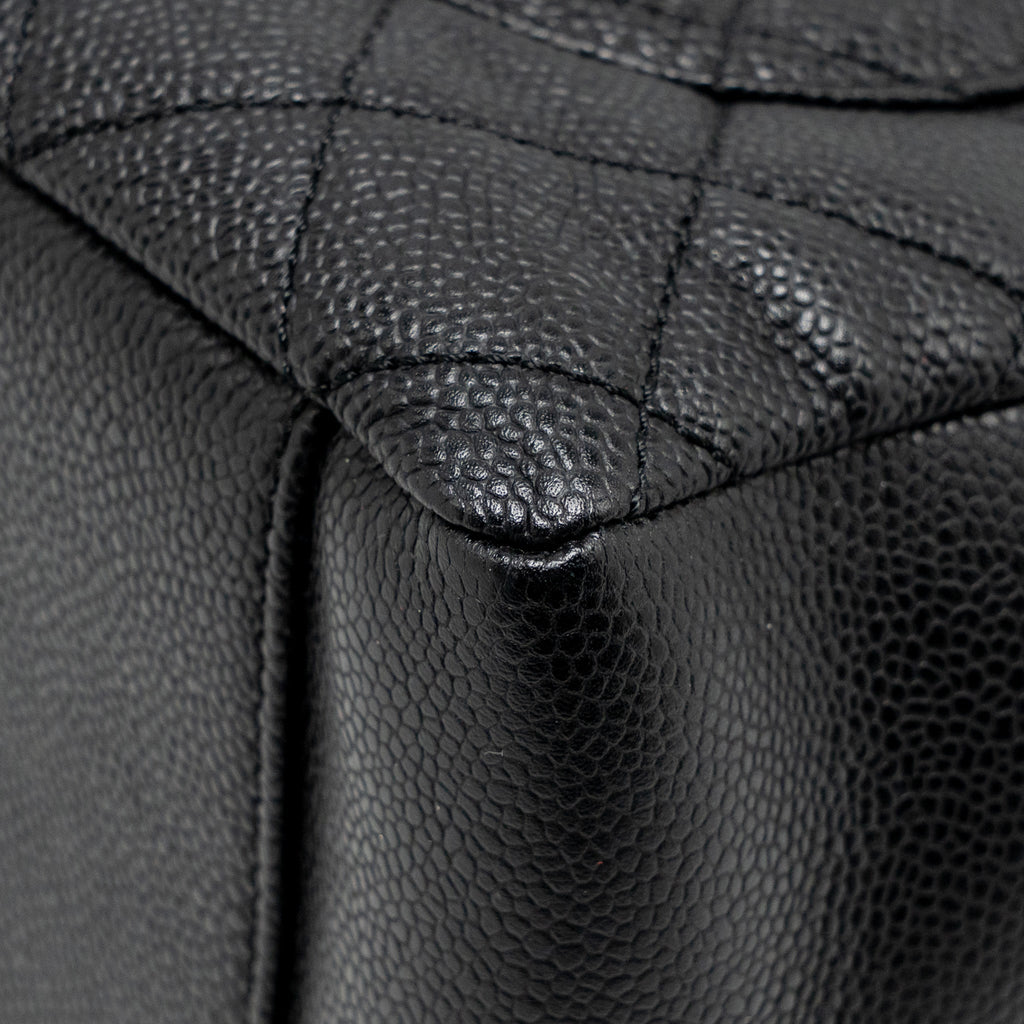 CHANEL GRAND SHOPPING TOTE BAG CAVIAR BLACK GHW