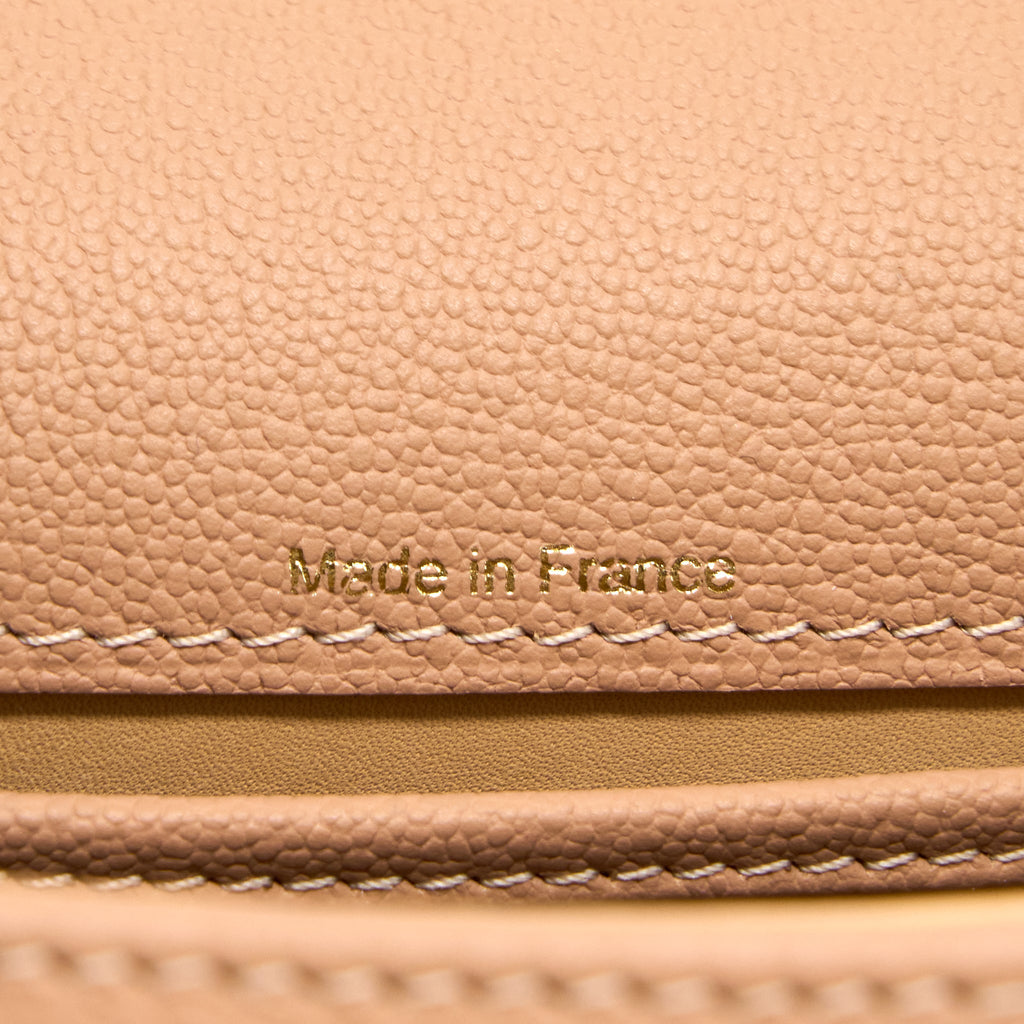 DELAUX MINI BRILLIANT CALFSKIN BEIGE LGHW
