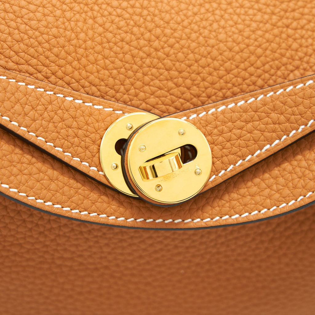 HERMES LINDY 26 TOFFEE CLEMENCE GHW