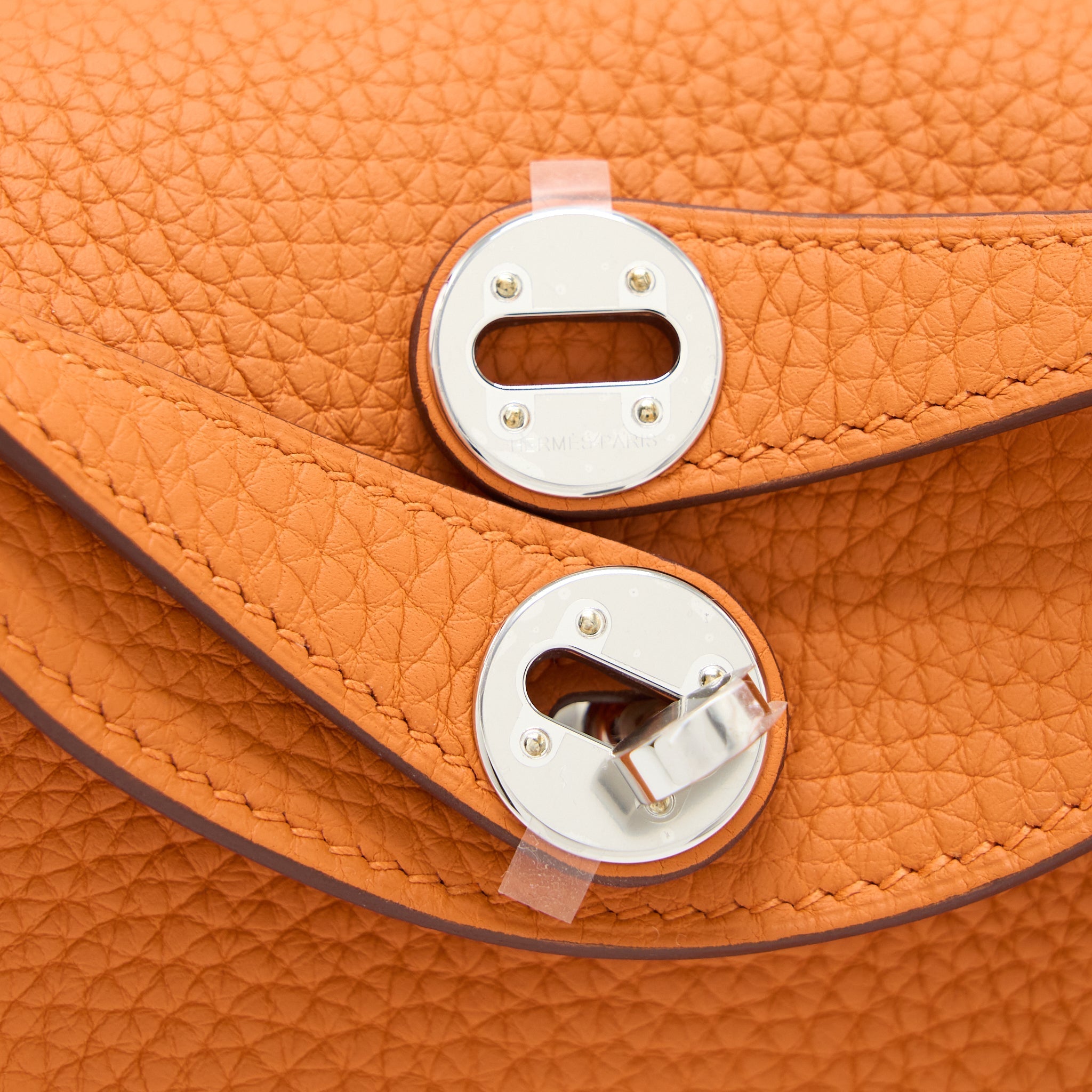 HERMES MINI LINDY CLEMENCE ORANGE SHW