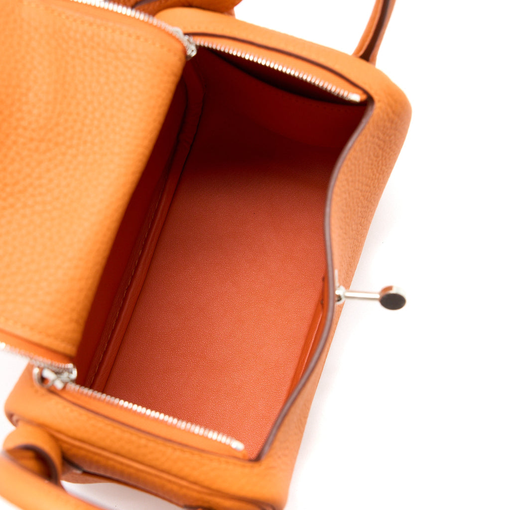 HERMES MINI LINDY CLEMENCE ORANGE SHW
