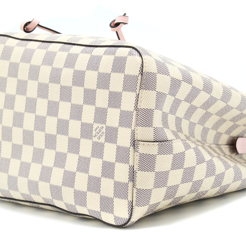 LOUIS VUITTON NEO NOE BUCKET BAG DAMIER AZUR/PINK GHW
