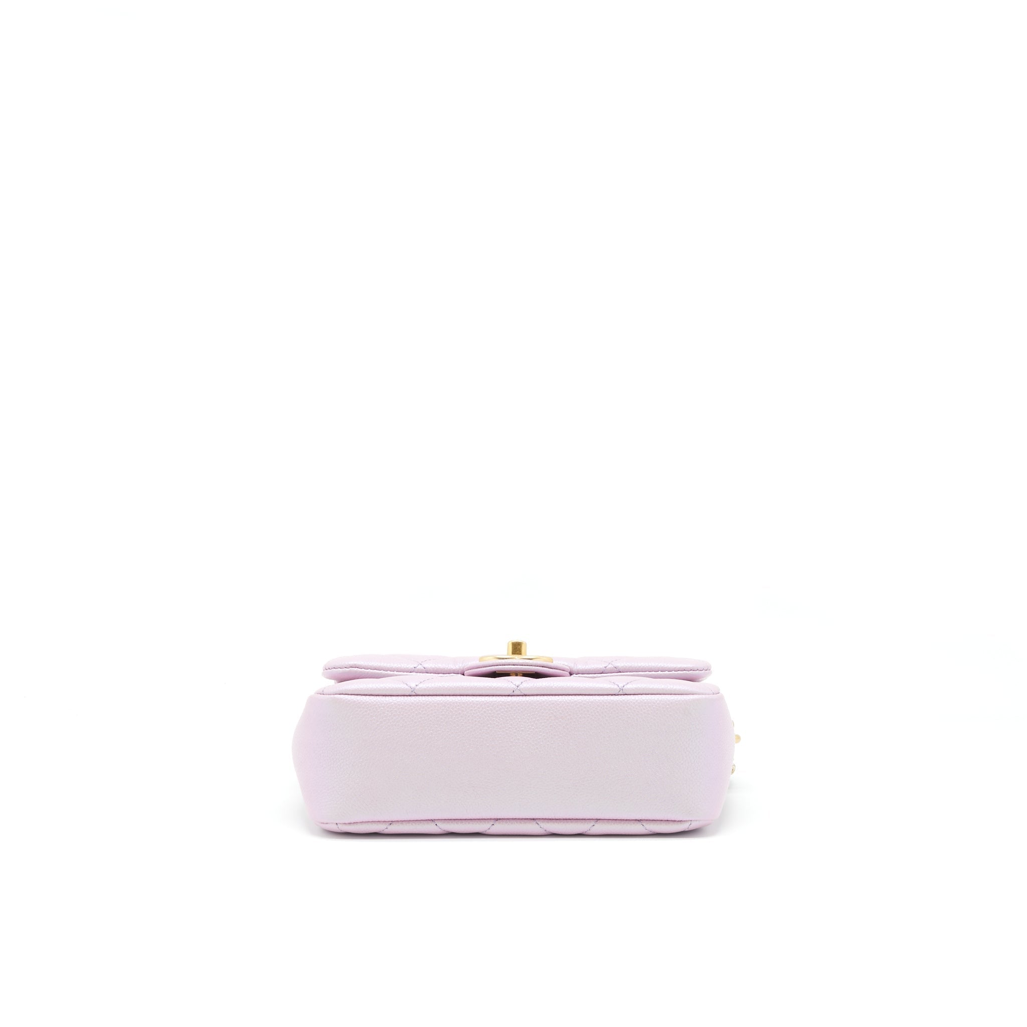 CHANEL 21K MY PERFECT MINI FLAP BAG CAVIAR PINK GHW (MICROCHIP)