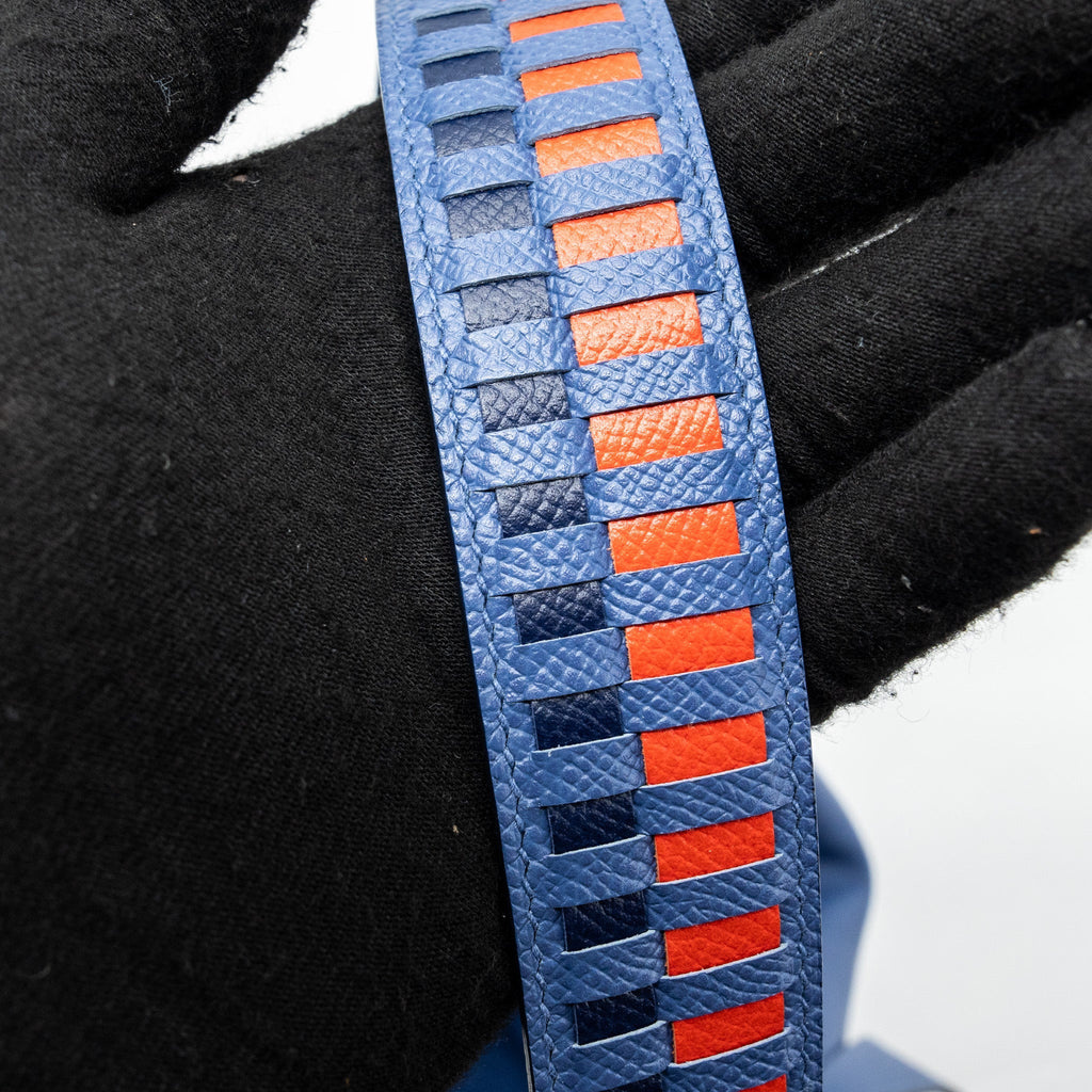 HERMES LINDY 30 SWIFT BLUE BRIGHTON MULTICOLOUR STRAP SHW