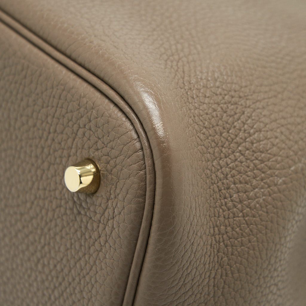 HERMES PICOTIN 22 LOCK BAG ETOUPE GHW