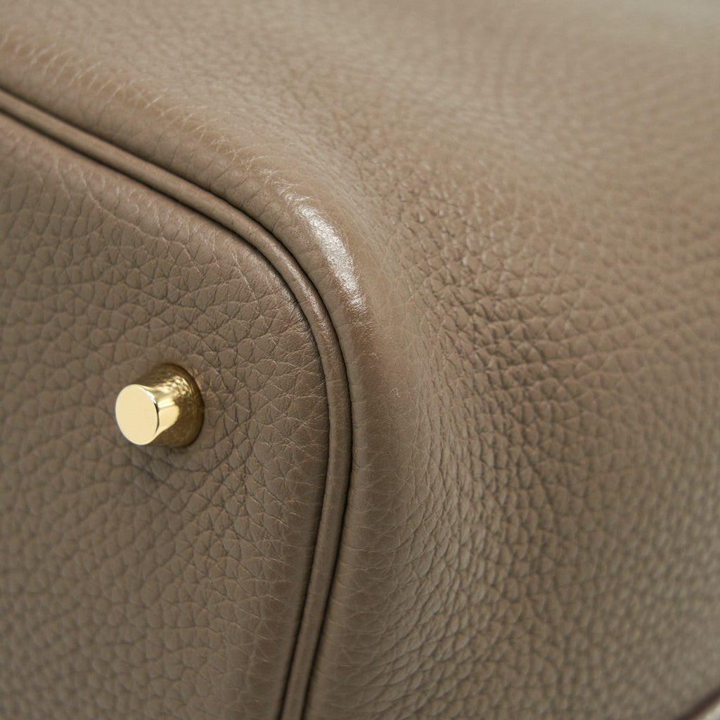 HERMES PICOTIN 22 LOCK BAG ETOUPE GHW