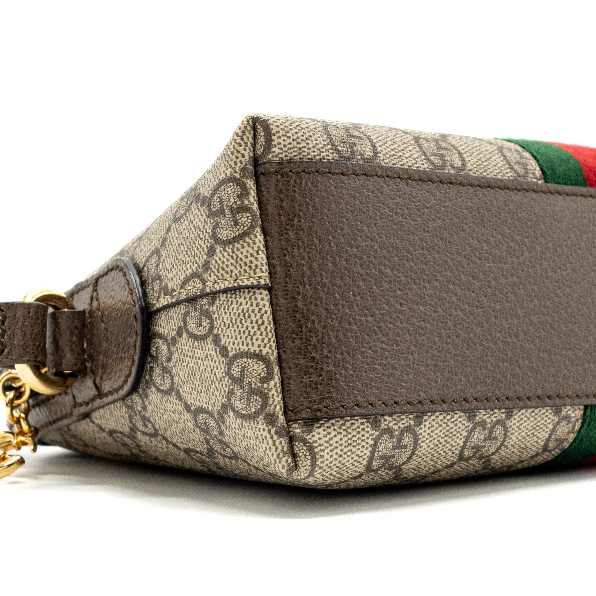 GUCCI OPHIDIA SHOULDER BAG GG SUPREME CANVAS GHW