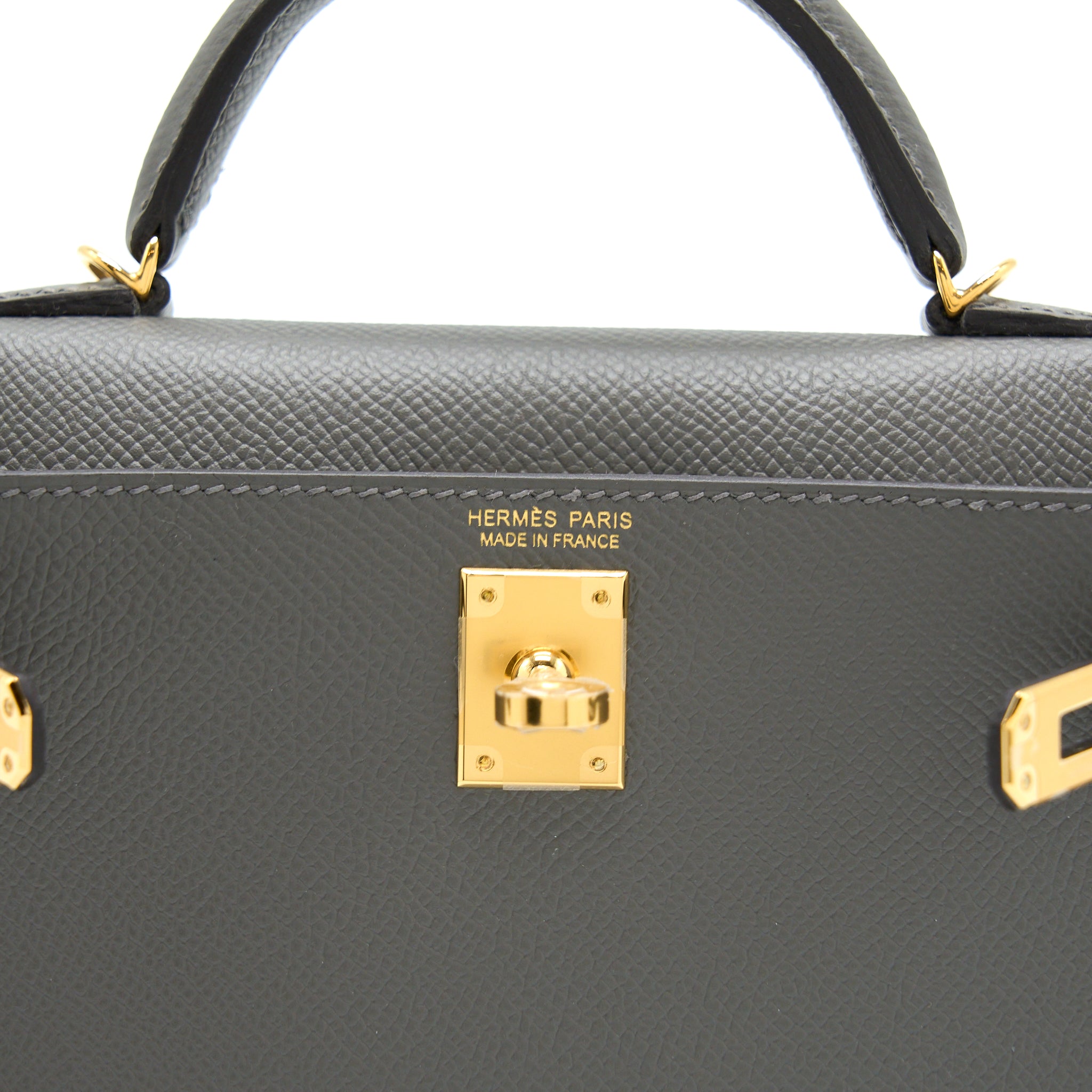 HERMES MINI KELLY EPSOM 0L GRIS MEYER GHW