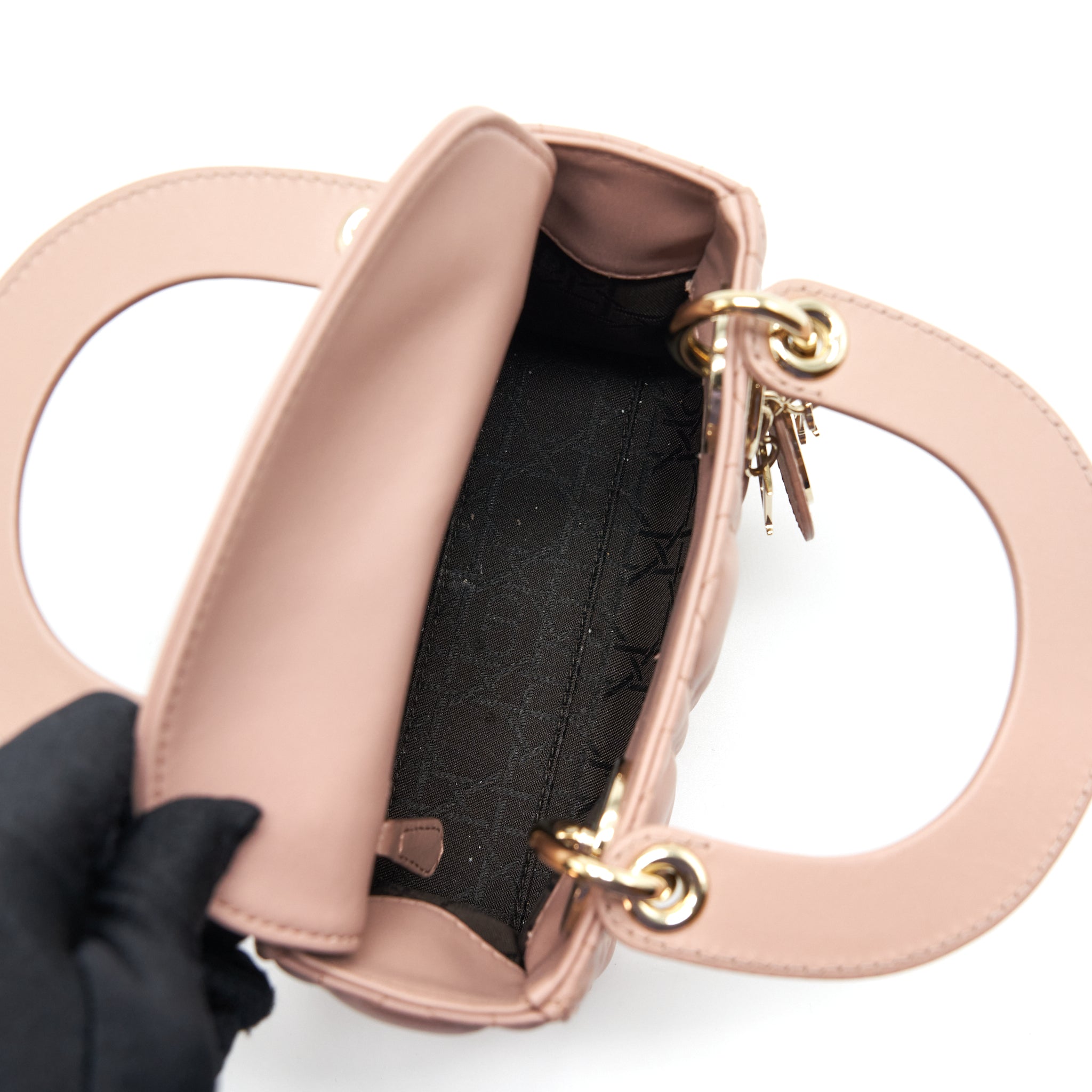 DIOR MINI LADY DIOR LAMBSKIN PINK GHW