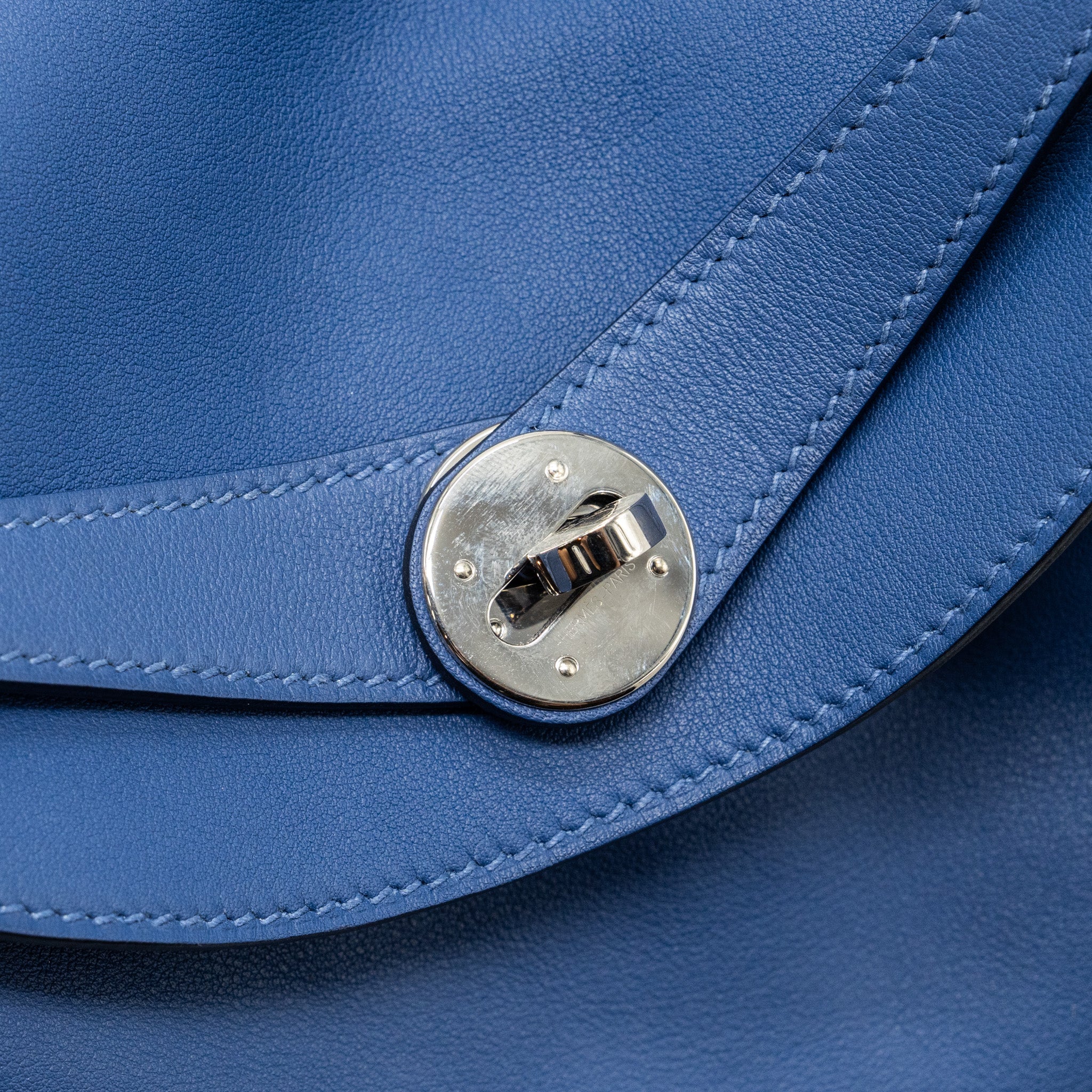 HERMES LINDY 30 SWIFT BLUE BRIGHTON MULTICOLOUR STRAP SHW