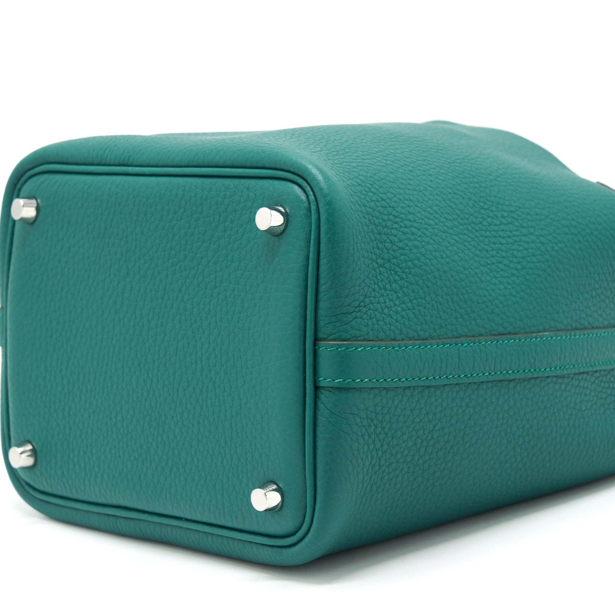 HERMES PICOTIN 18 LOCK BAG CLEMENCE Z6 MALACHITE SHW