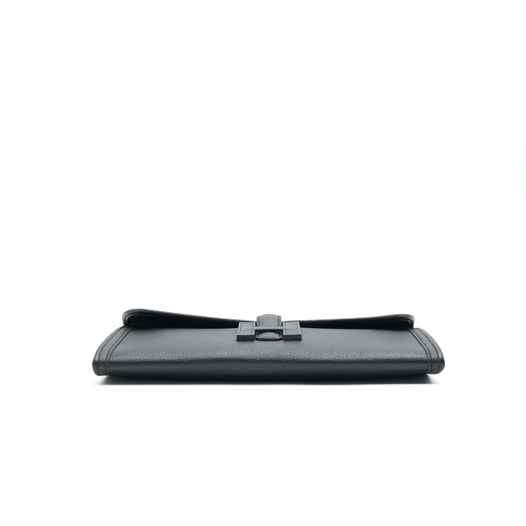 HERMES JIGE CLUTCH IN BLACK