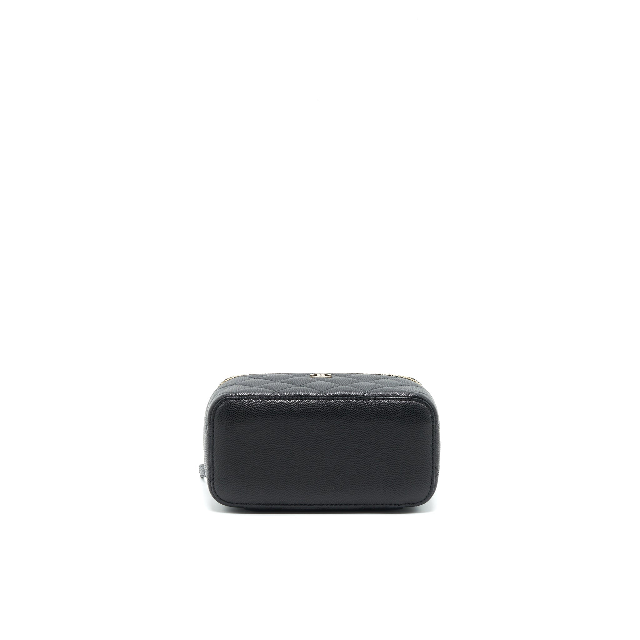 CHANEL CAVIAR LONG VANITY WITH CHAIN CAVIAR BLACK LGHW