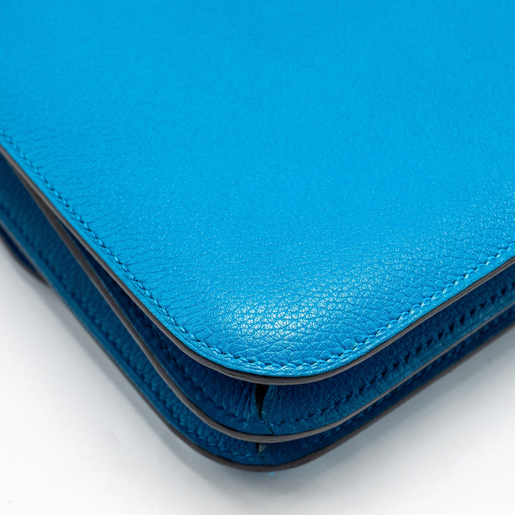 HERMES MINI CONSTANCE EVERCOLOR B3 BLEU ZANZIBAR GHW