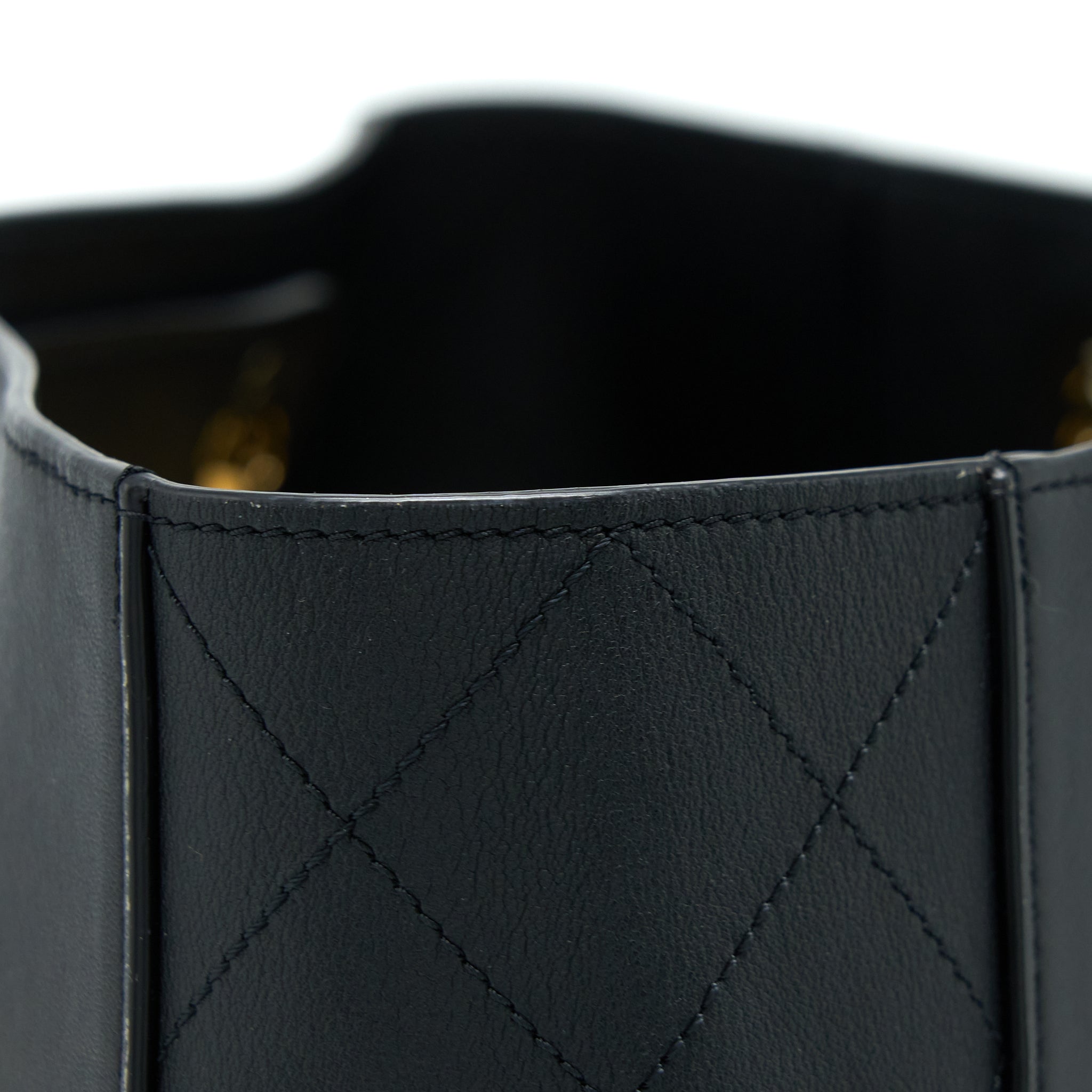 CHANEL TOTE BAG LAMBSKIN BLACK LGHW