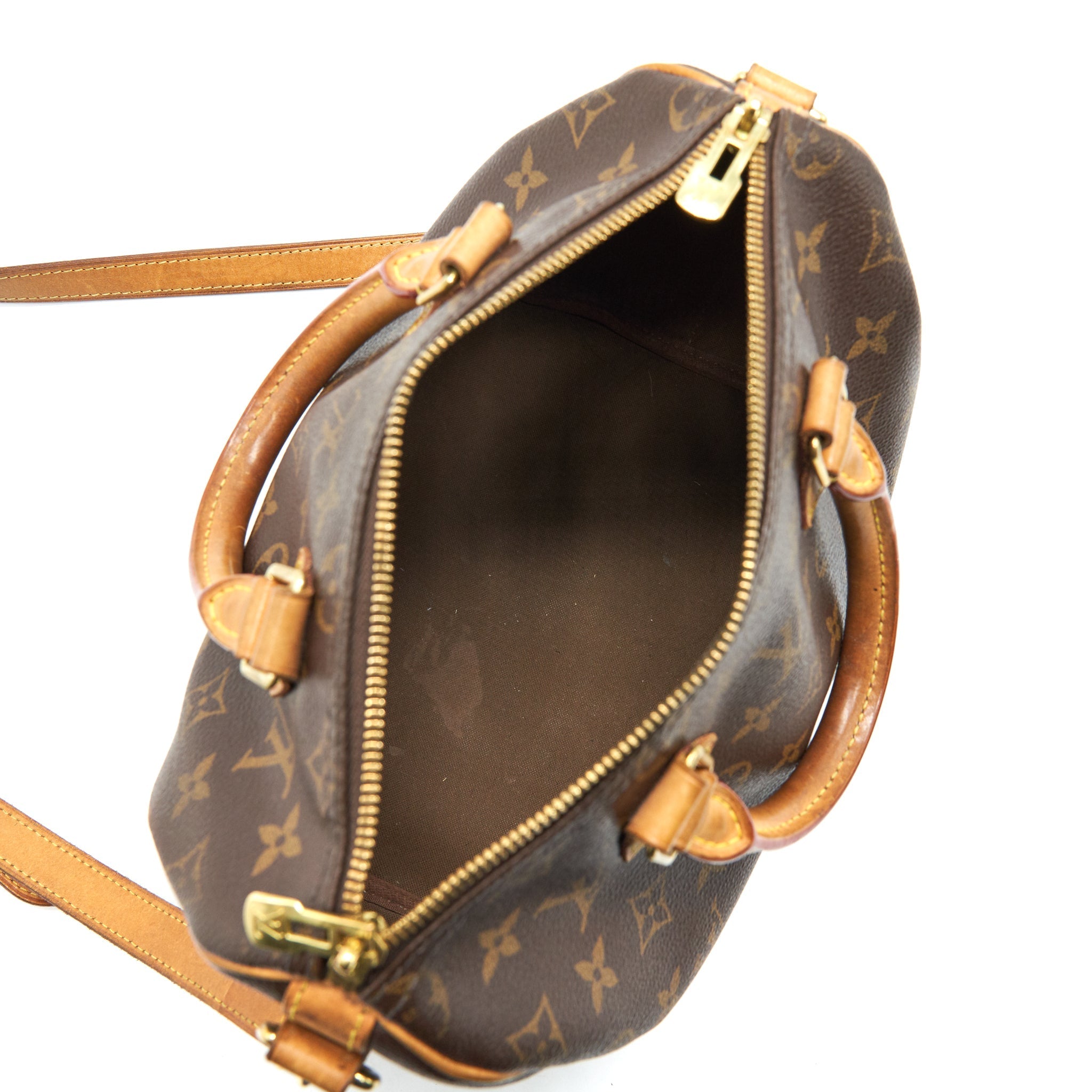 LOUIS VUITTON SPEEDY25 WITH STRAP MONOGRAM CANVAS