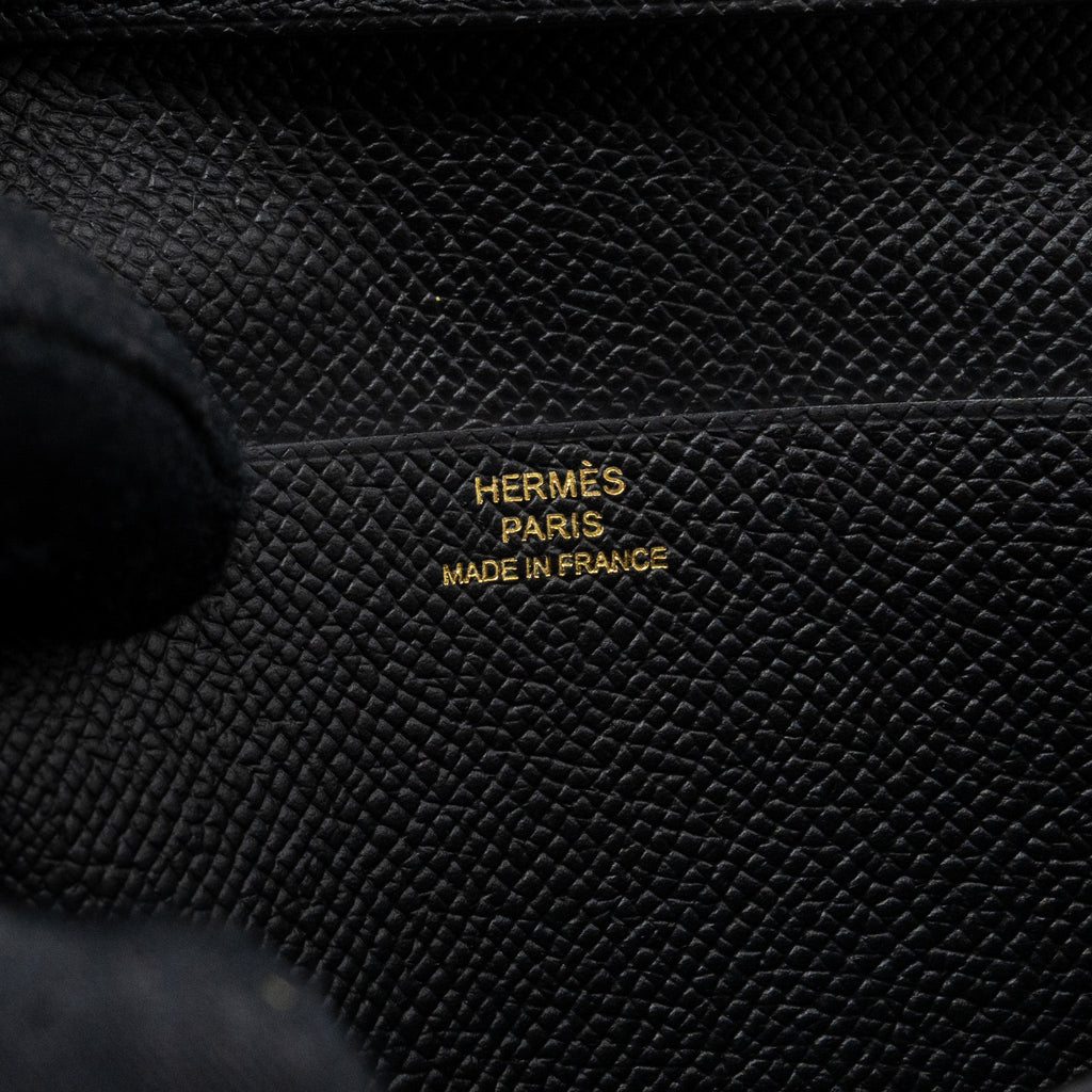 HERMES BEARN LONG WALLET EPSOM BLACK GHW