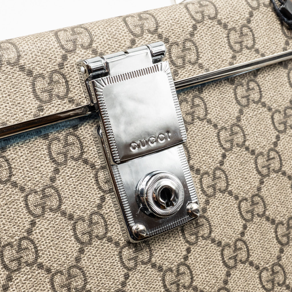 GUCCI GLOBE TROTTER GG BEAUTY CASE CANVAS BROWN SHW