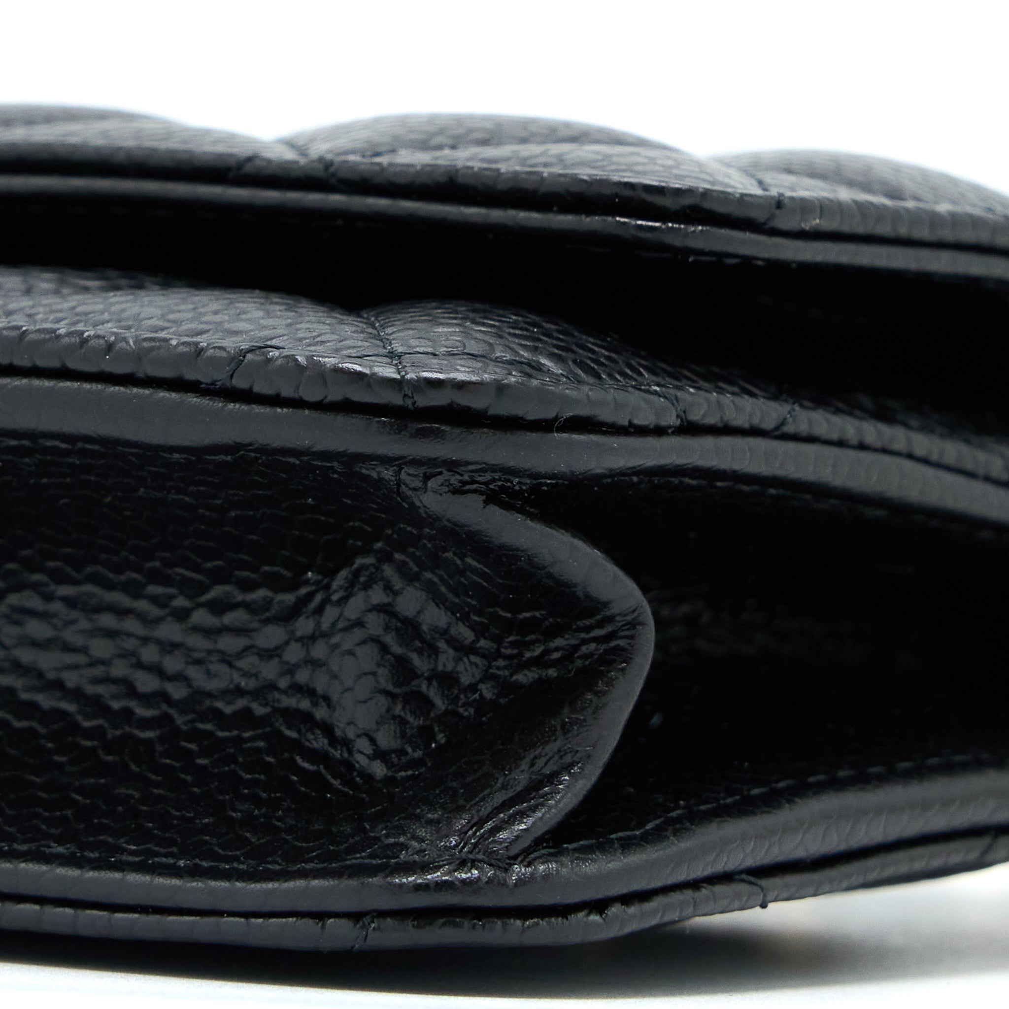 CHANEL CLASSIC WALLET ON CHAIN CAVIAR BLACK GHW(MICROCHIP)