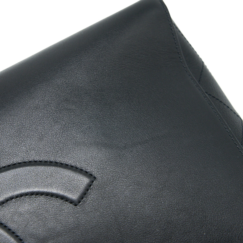 CHANEL TOTE BAG LAMBSKIN BLACK LGHW