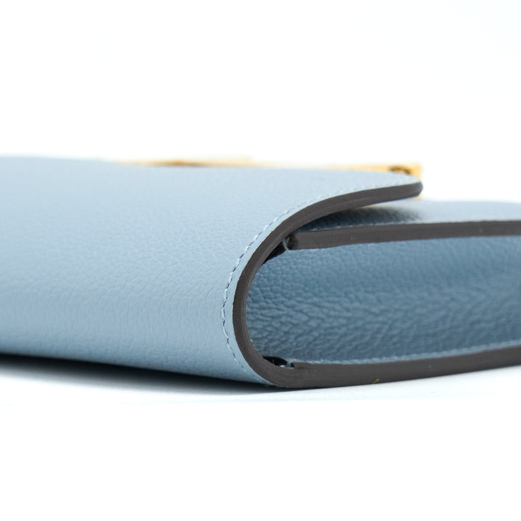 HERMES CONSTANCE SLIM EVERCOLOR J7 BLEU LIN GHW