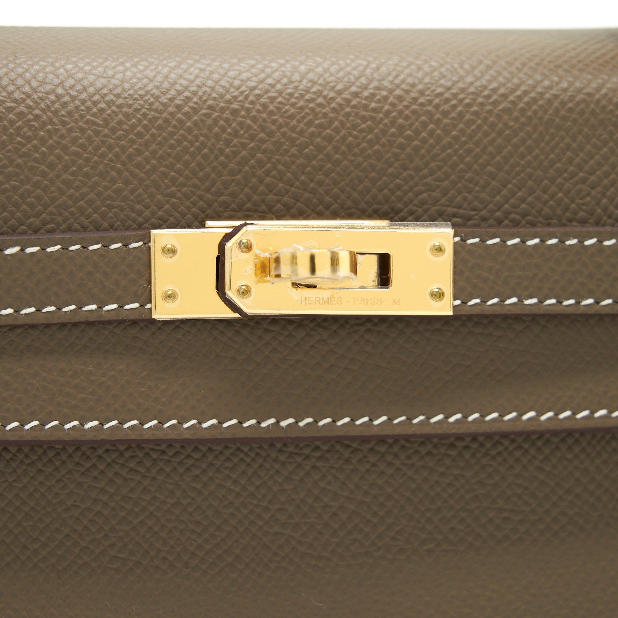 HERMES KELLY 25 SELLIER ETOUPE GHW