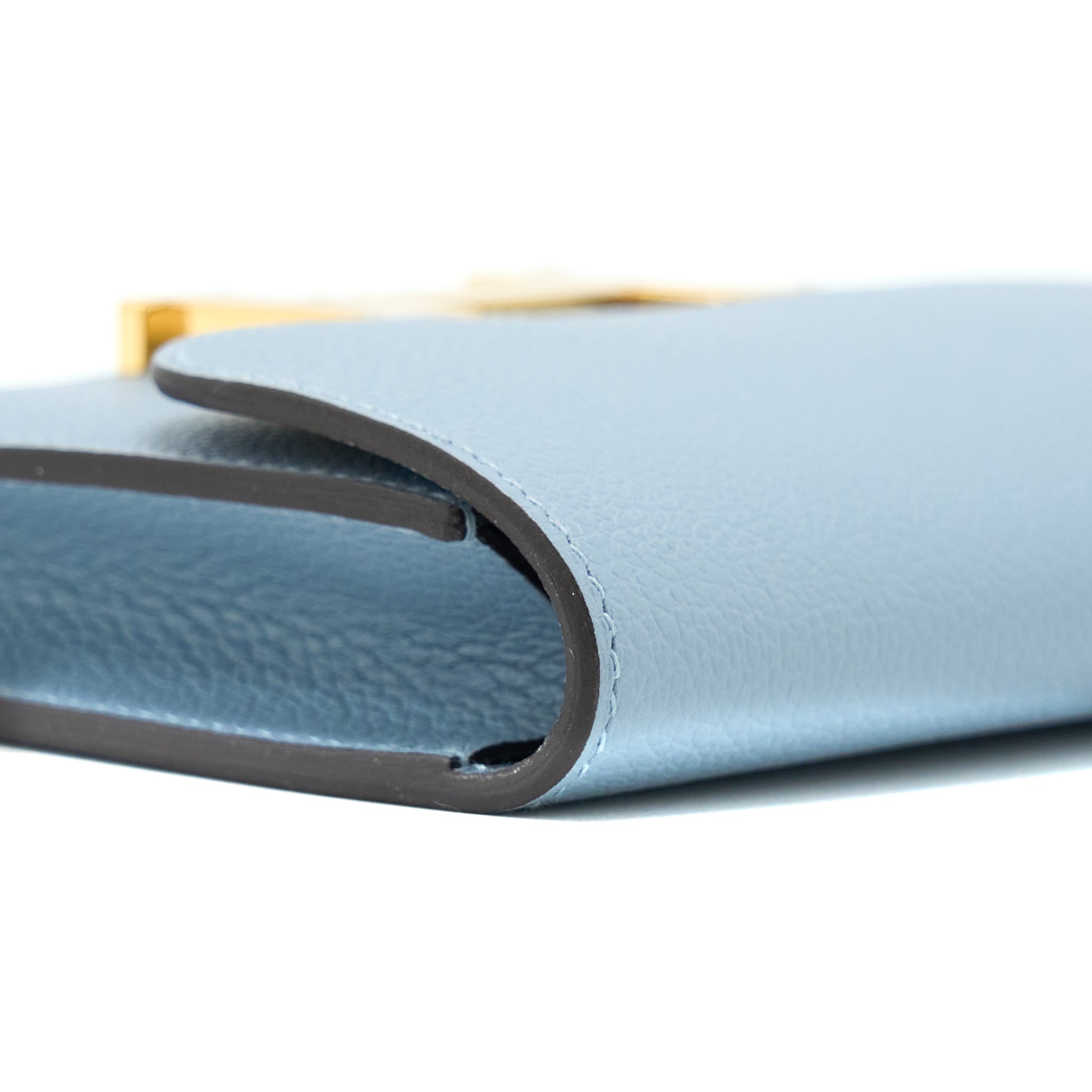 HERMES CONSTANCE SLIM EVERCOLOR J7 BLEU LIN GHW