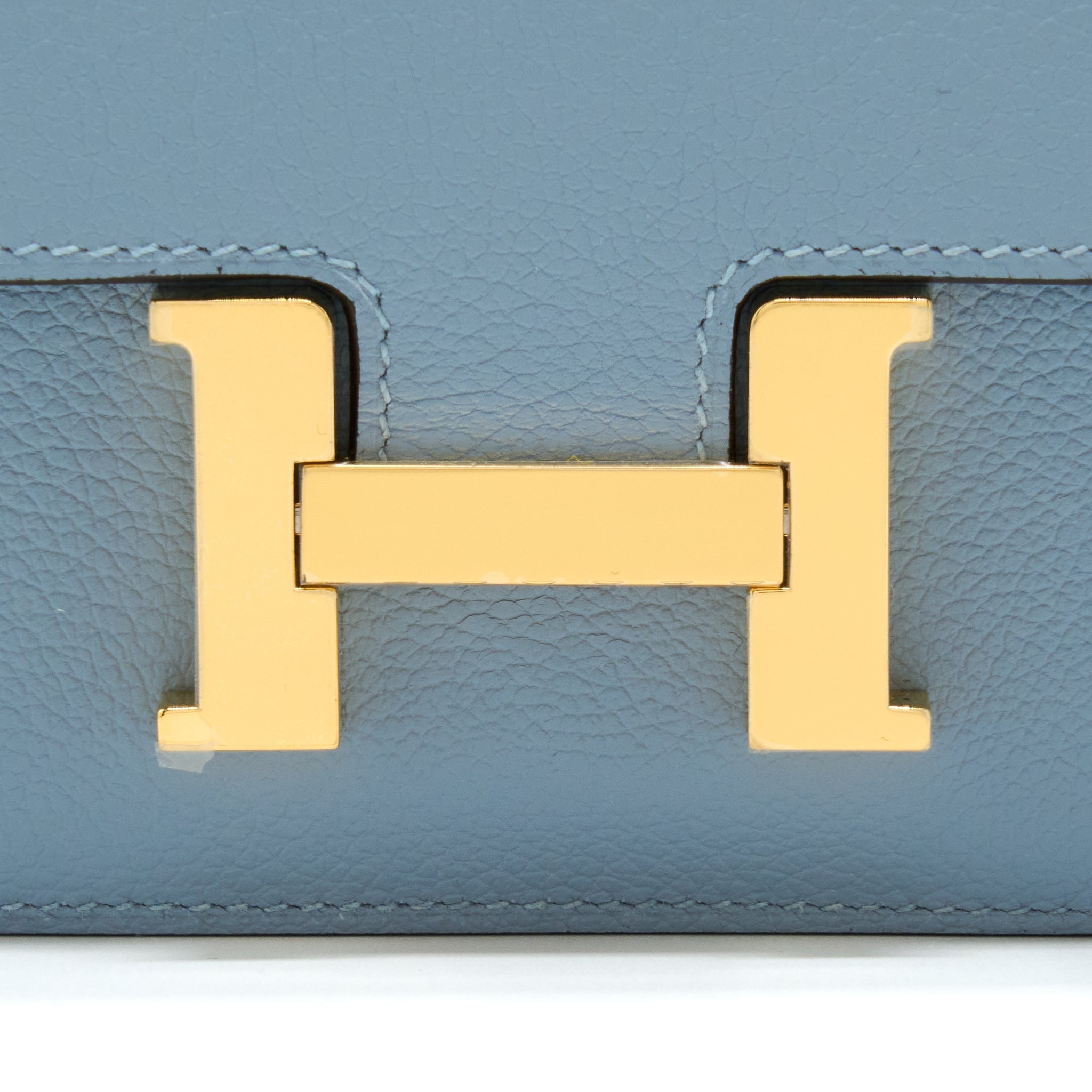 HERMES CONSTANCE SLIM EVERCOLOR J7 BLEU LIN GHW