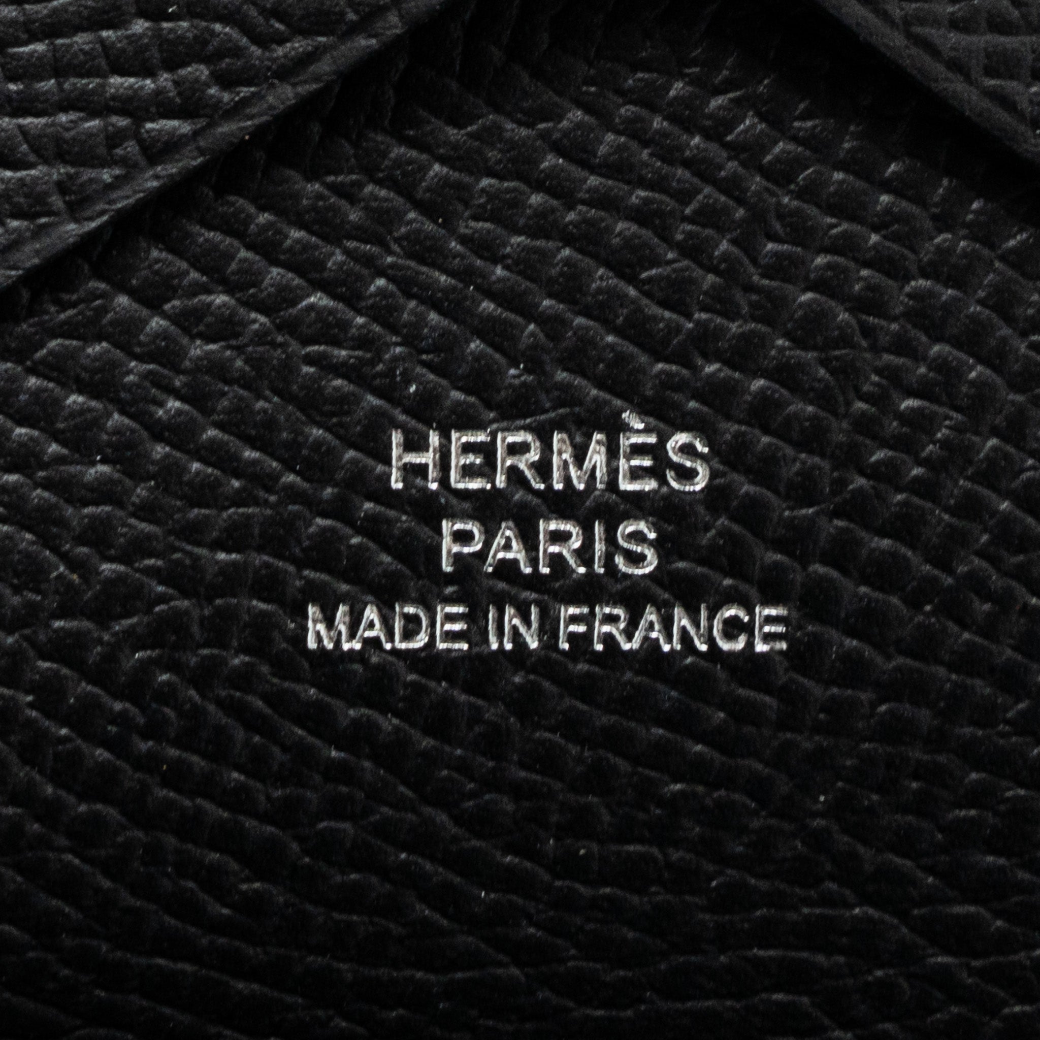 HERMES CALVI DUO COMPACT CARD HOLDER EPSOM BLACK SHW