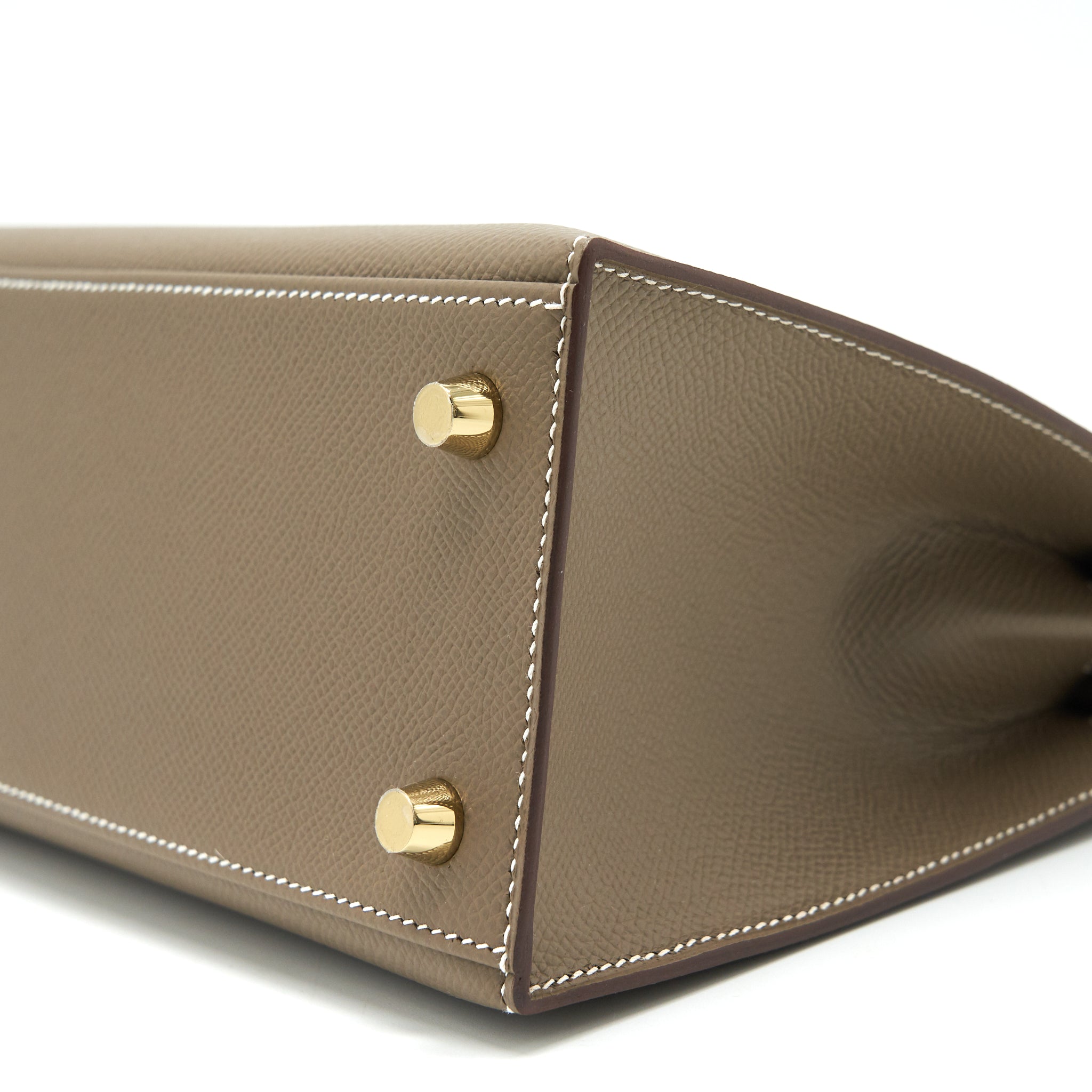 HERMES KELLY 25 SELLIER ETOUPE GHW