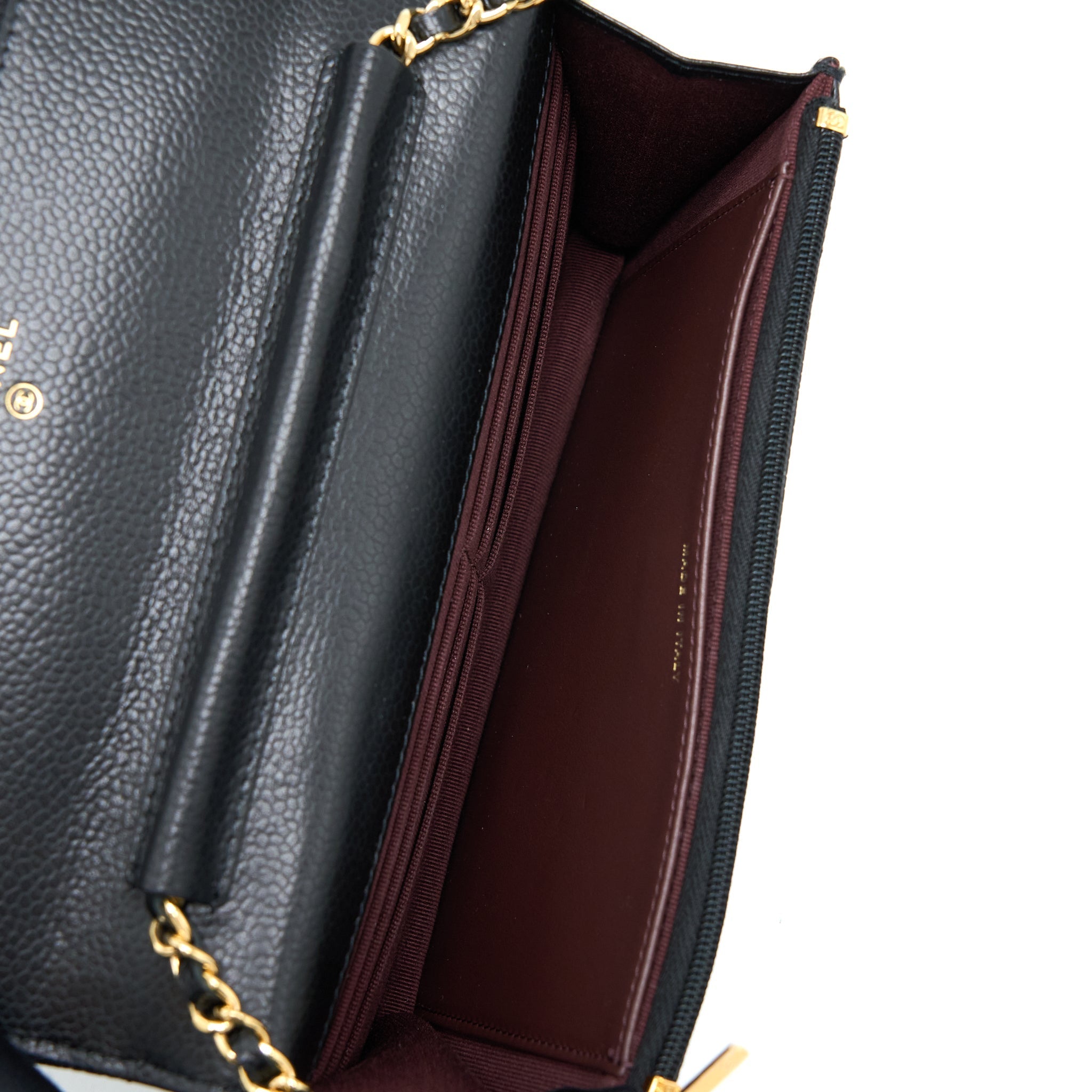 CHANEL CLASSIC WALLET ON CHAIN CAVIAR BLACK GHW(MICROCHIP)