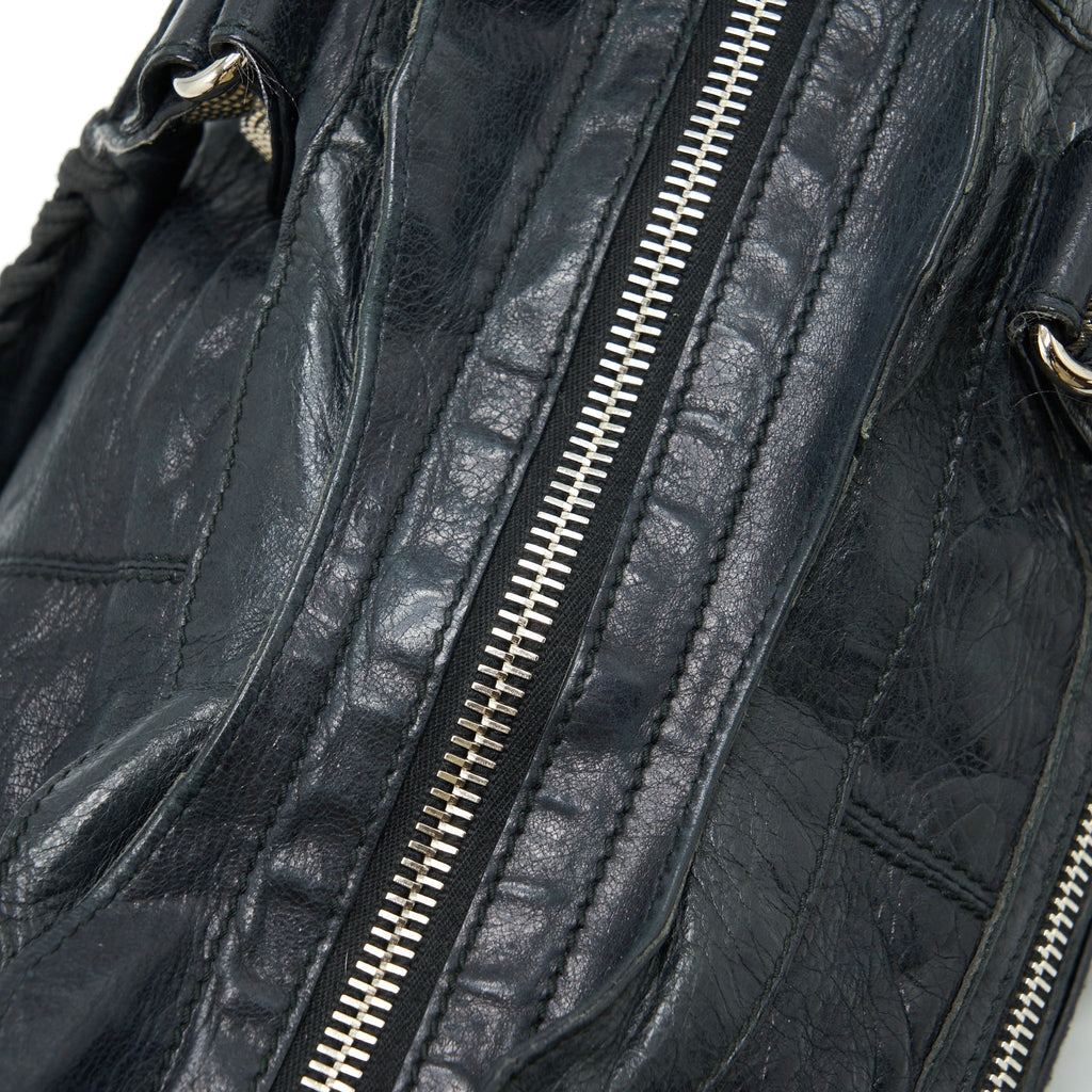 BALENCIAGA GIANT CITY BAG NAVY SHW