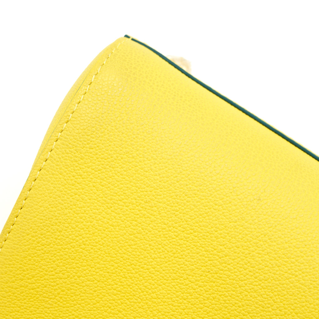 DELVAUX MINI BRILLIANT BAG IN YELLOW WITH RGHW