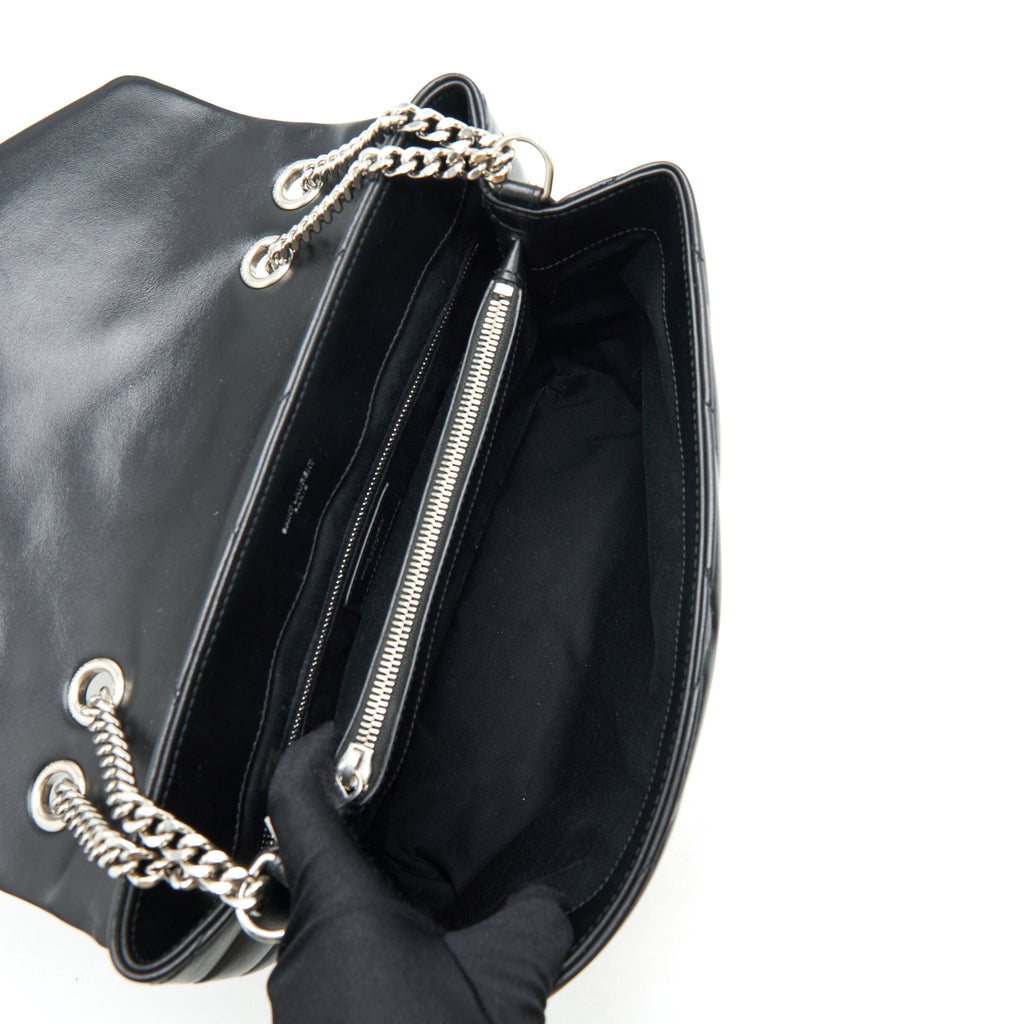 SAINT LAURENT / YSL LOULOU MEDIUM BAG CALFSKIN BLACK SHW