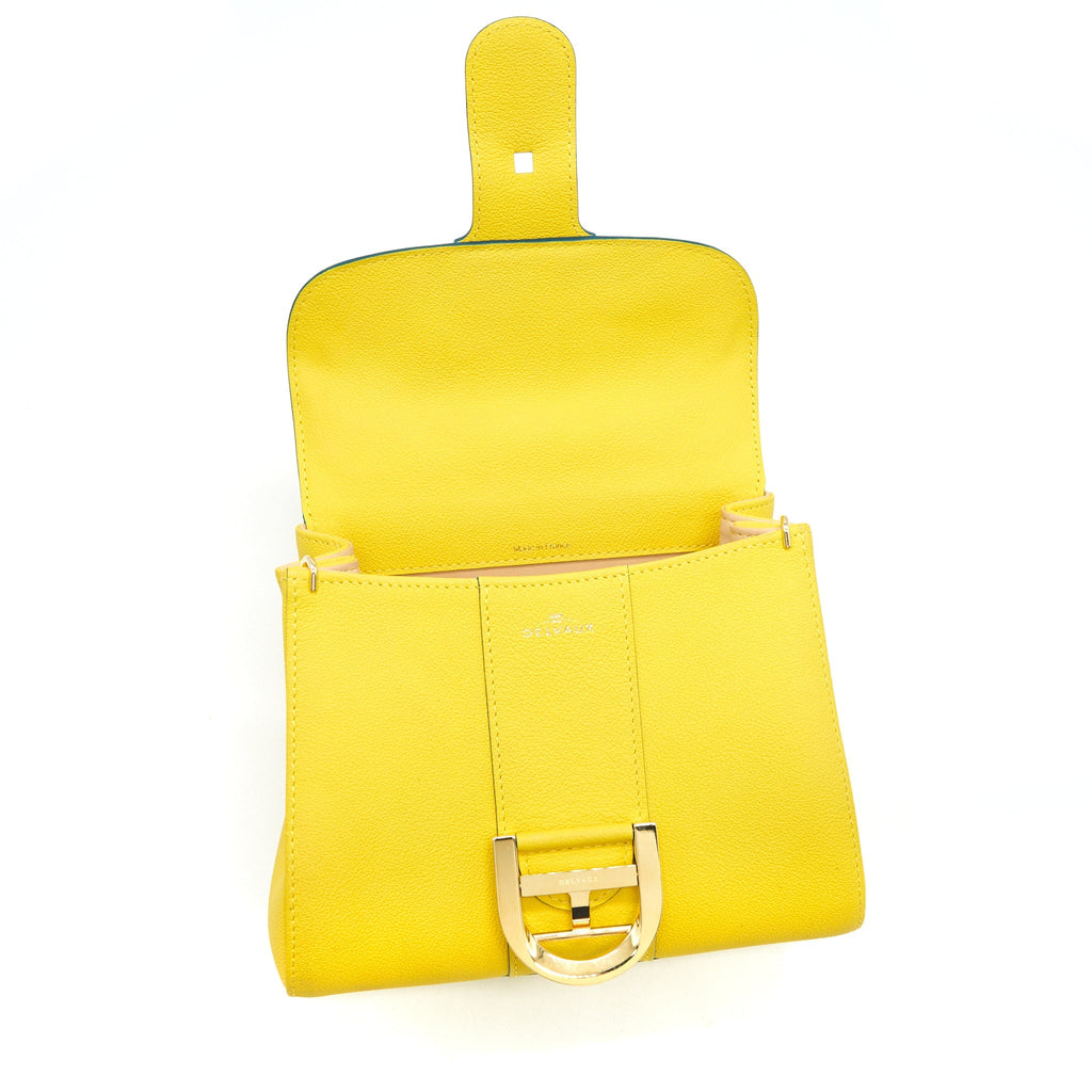 DELVAUX MINI BRILLIANT BAG IN YELLOW WITH RGHW