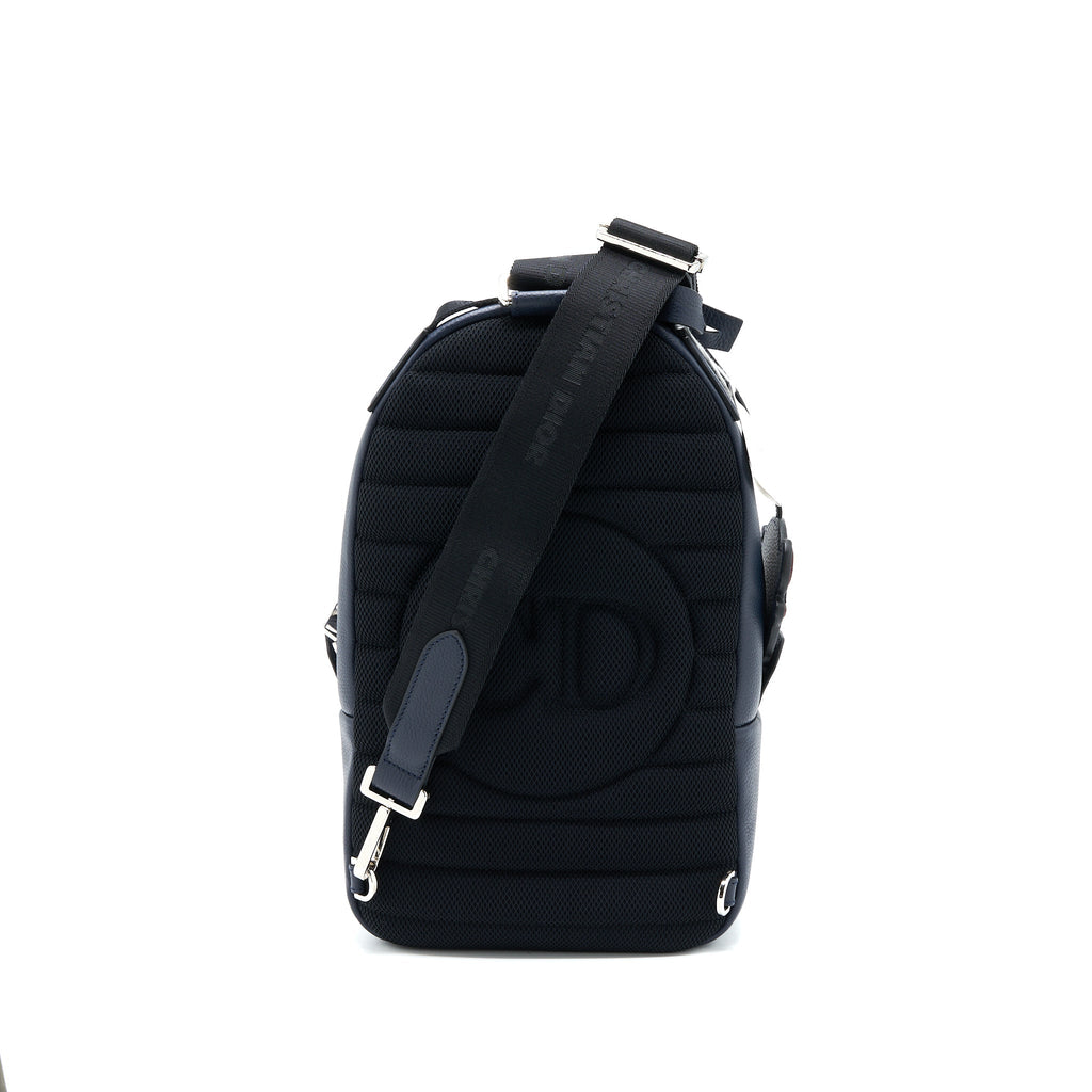 DIOR X STUSSY YEAR OF THE OX SLING BAG CALFSKIN NAVY MULTICOLOUR SHW