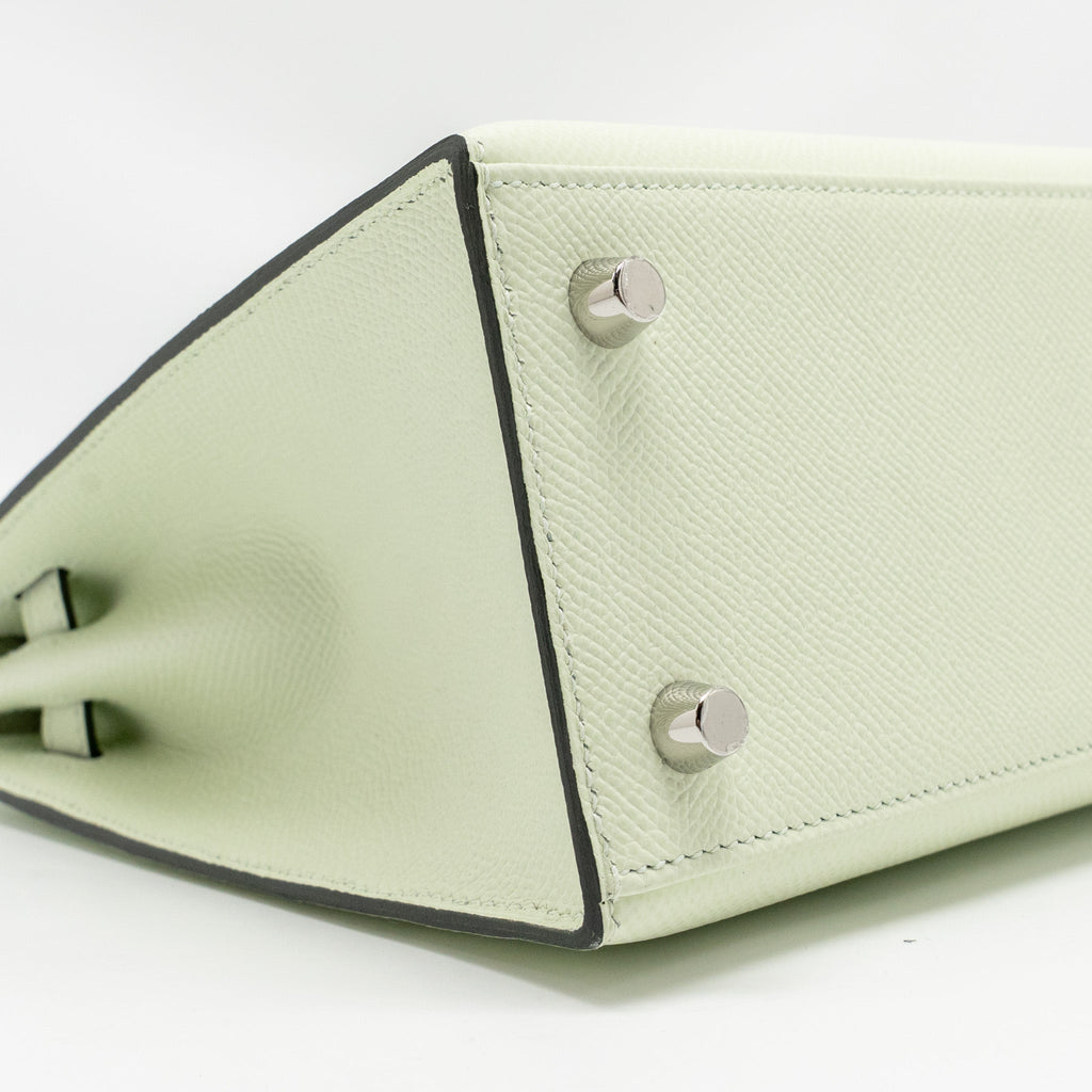 HERMES KELLY 25 EPSOM VERT FIZZ SHW