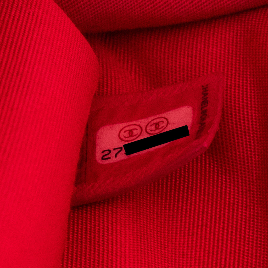 CHANEL 19S LOGO POUCH TWEED/PVC PINK GHW