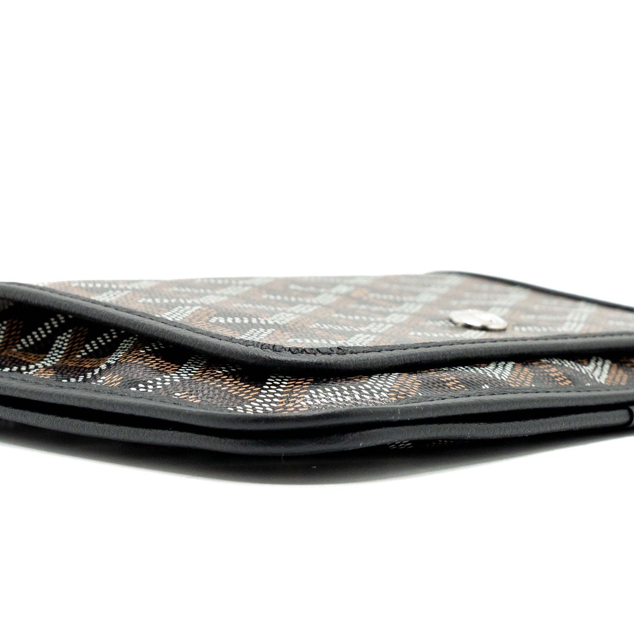 GOYARD PLUMET POCHETTE CANVAS/ LEATHER BLACK SHW
