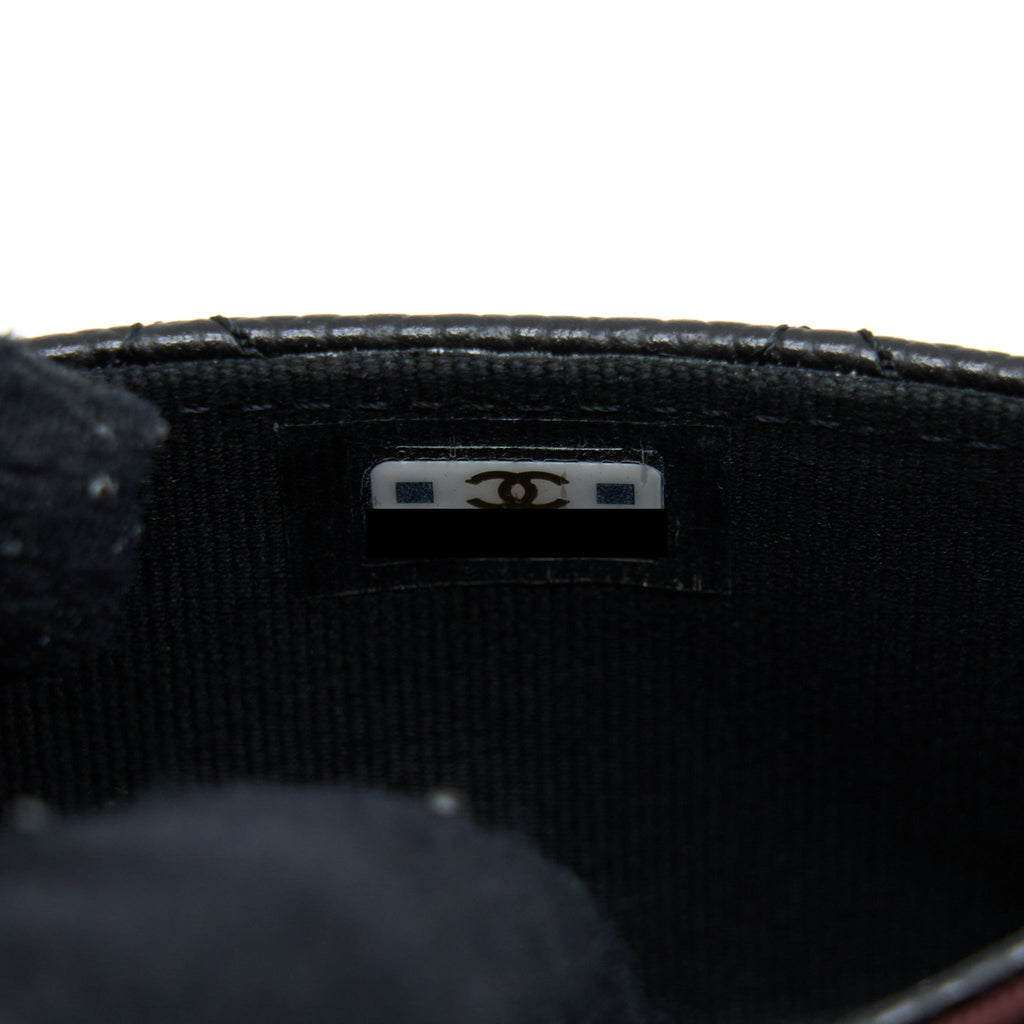 CHANEL CLASSIC FLAP CARD HOLDER CAVIAR BLACK SHW