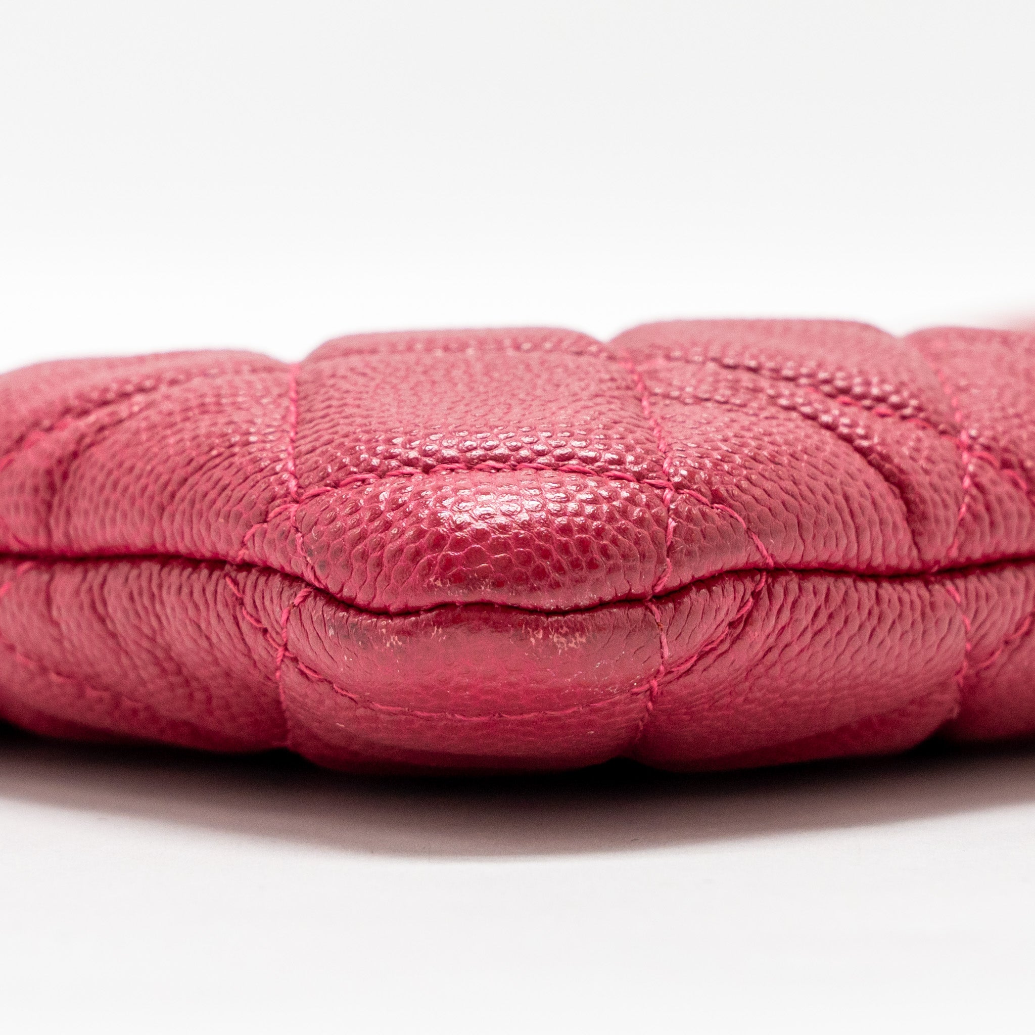 CHANEL LARGE BOY O CASE ZIP POUCH CAVIAR PINK LGHW