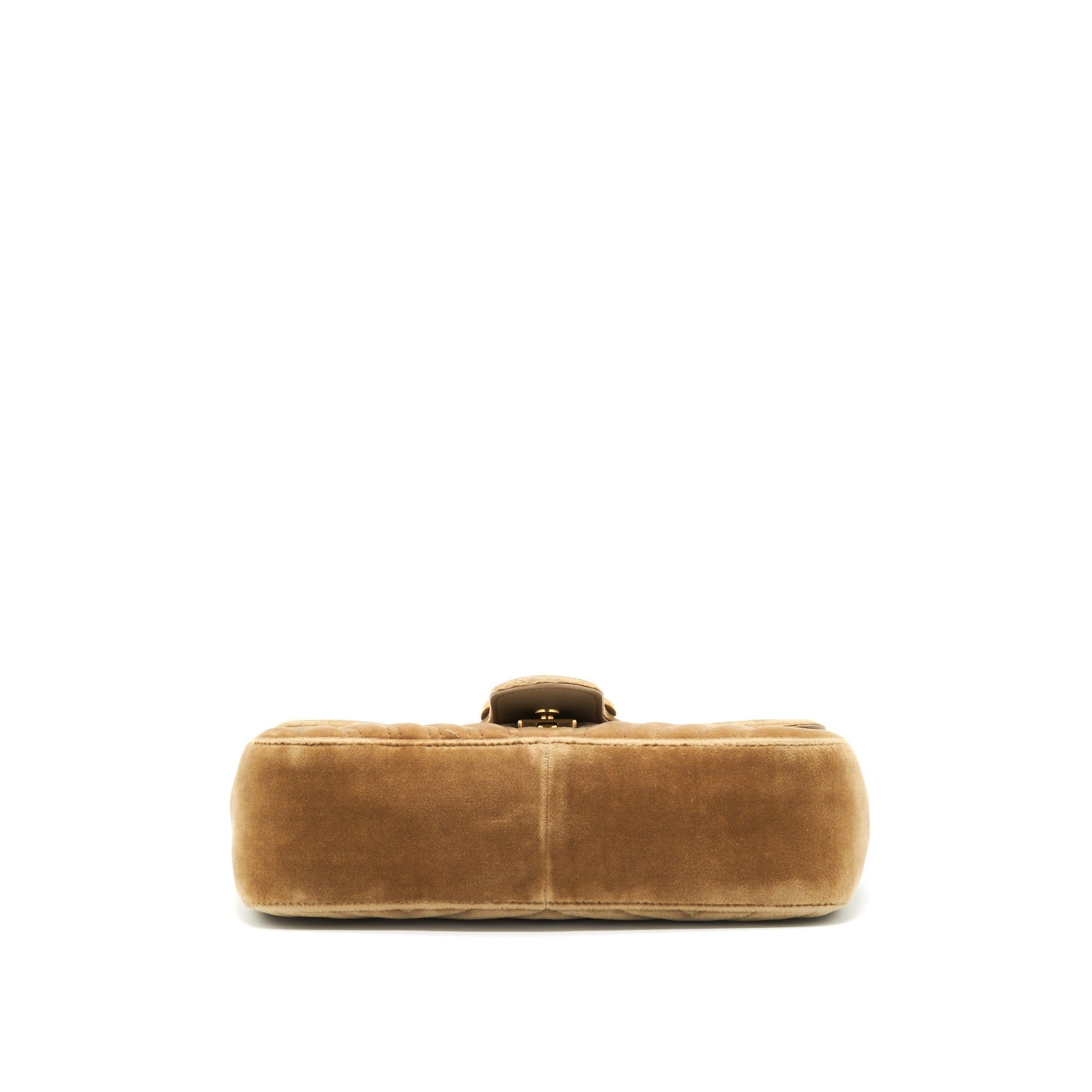 GUCCI MARMONT BAG VELVET GOLD TAN GHW