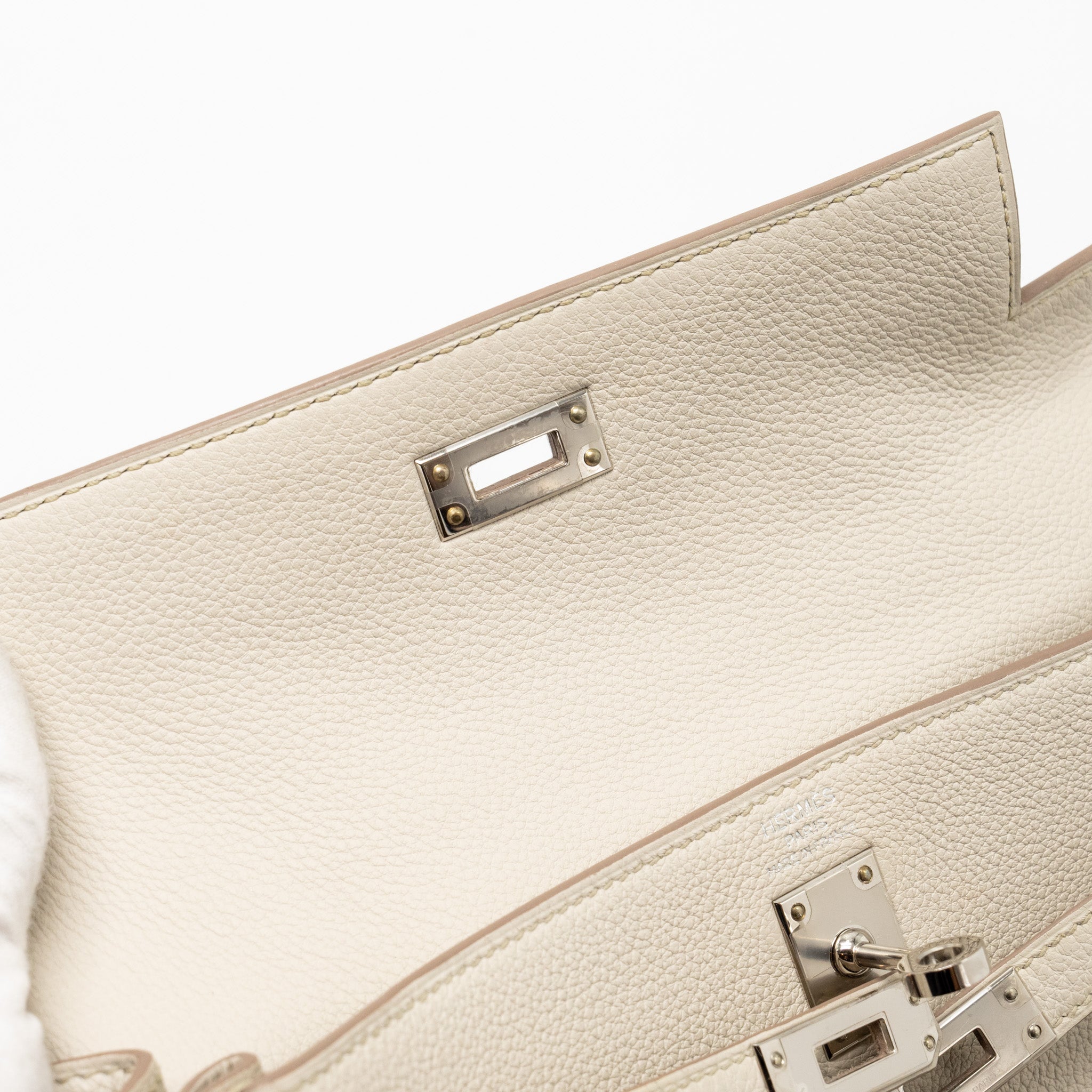 HERMES KELLY 25 STRAP TOGO BETON/GRIS ASPHALTE SHW