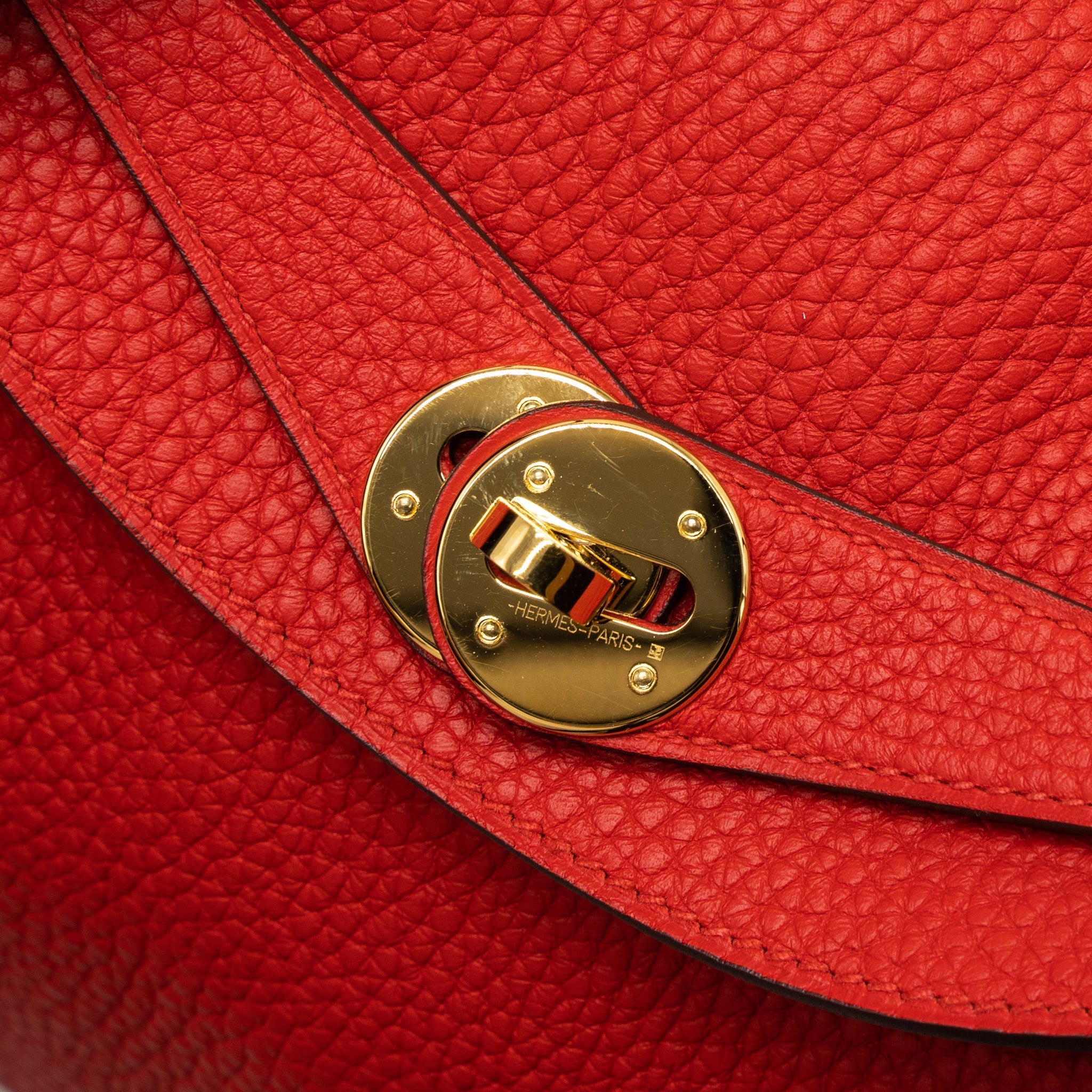 HERMES LINDY 26 CLEMENCE S3 ROUGE DE COEUR GHW