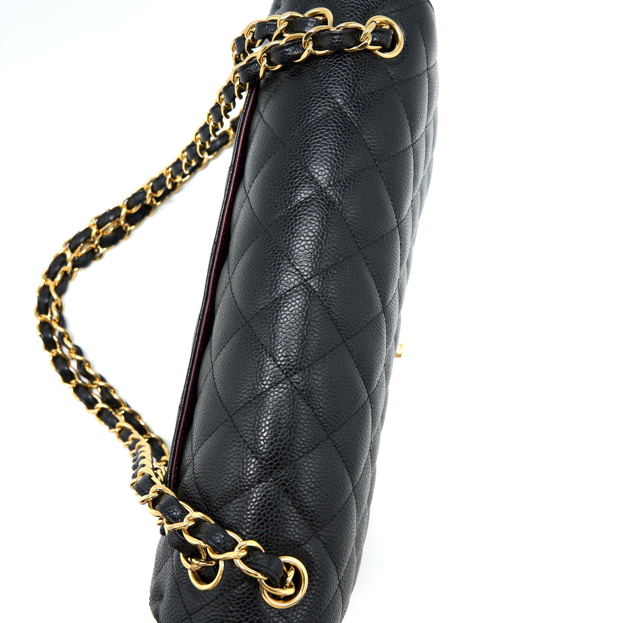 CHANEL JUMBO CLASSIC DOUBLE FLAP BAG CAVIAR BLACK GHW