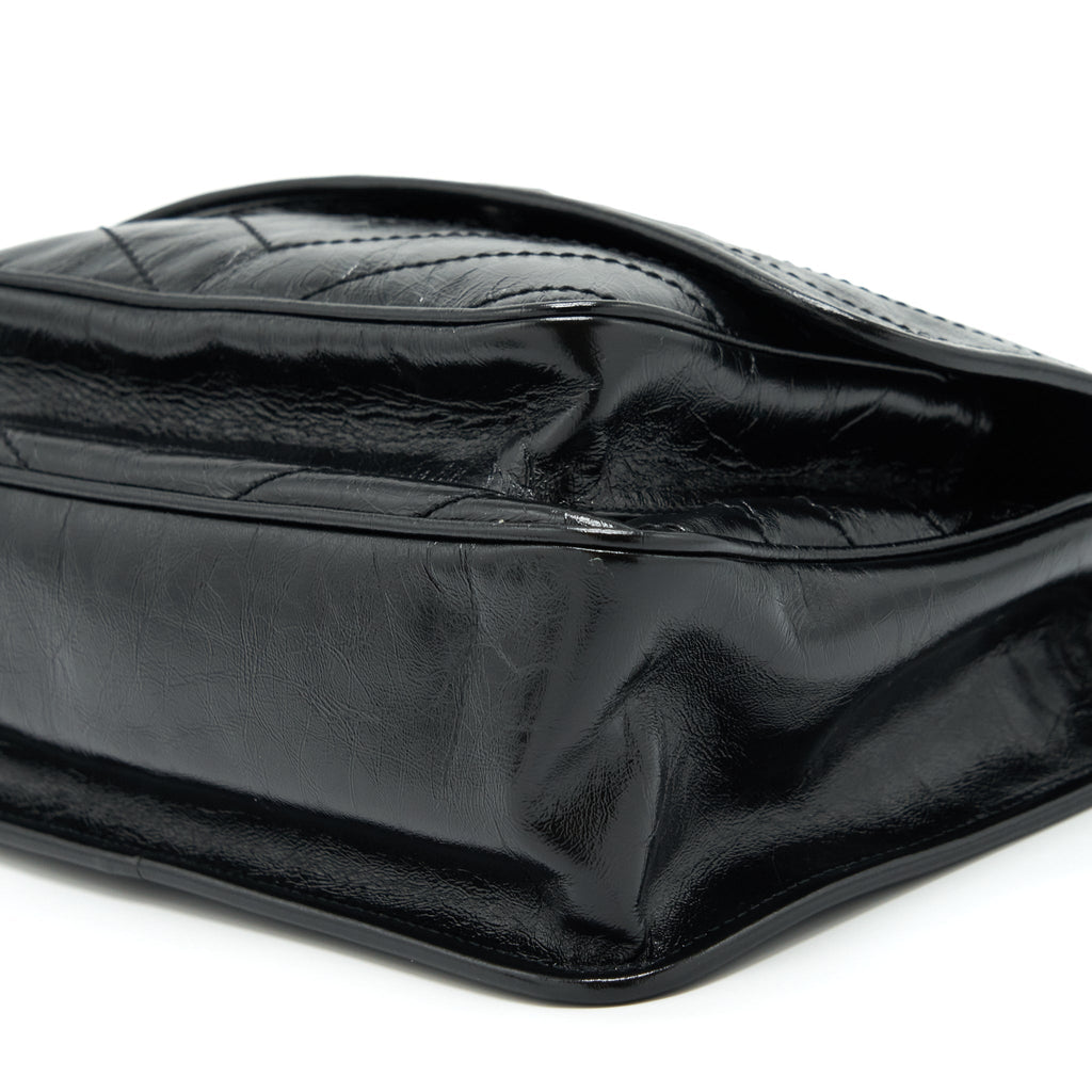 SAINT LAURENT/YSL MEDIUM NIKI BAG CALFSKIN BLACK SHW