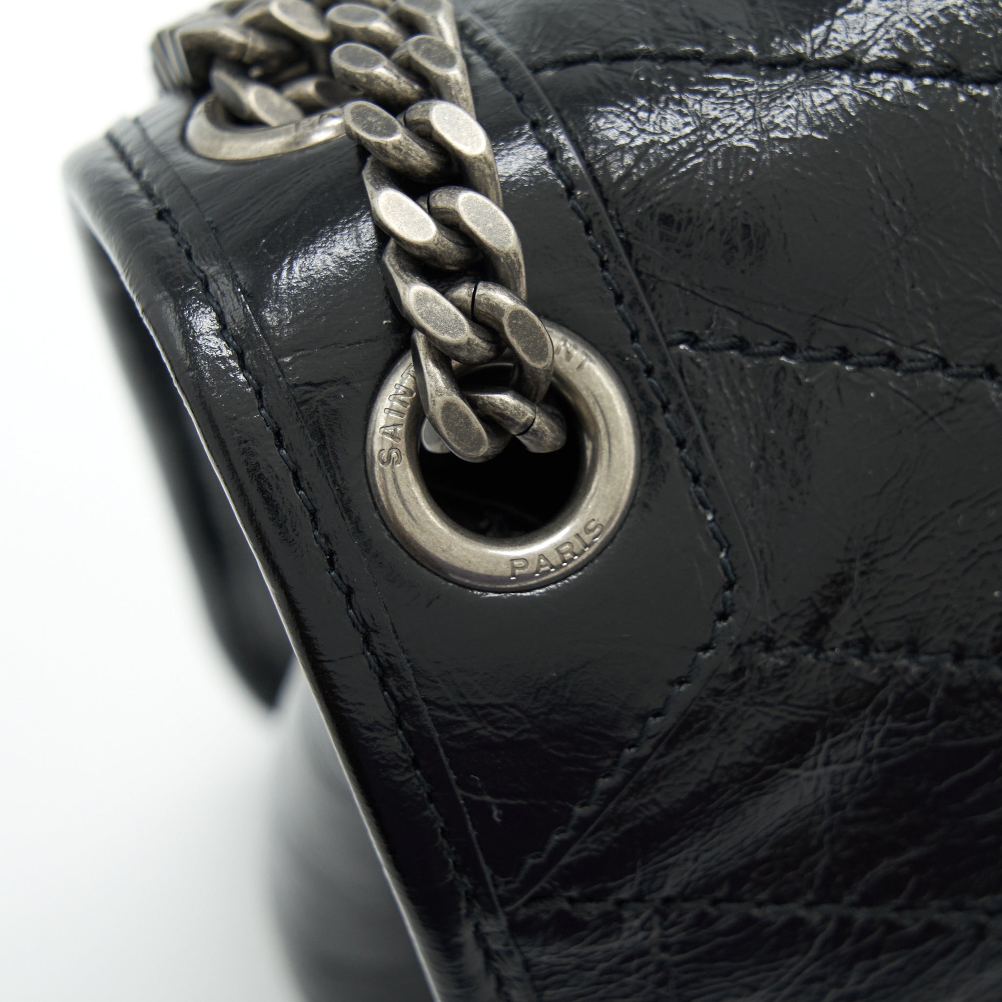 SAINT LAURENT/YSL MEDIUM NIKI BAG CALFSKIN BLACK SHW